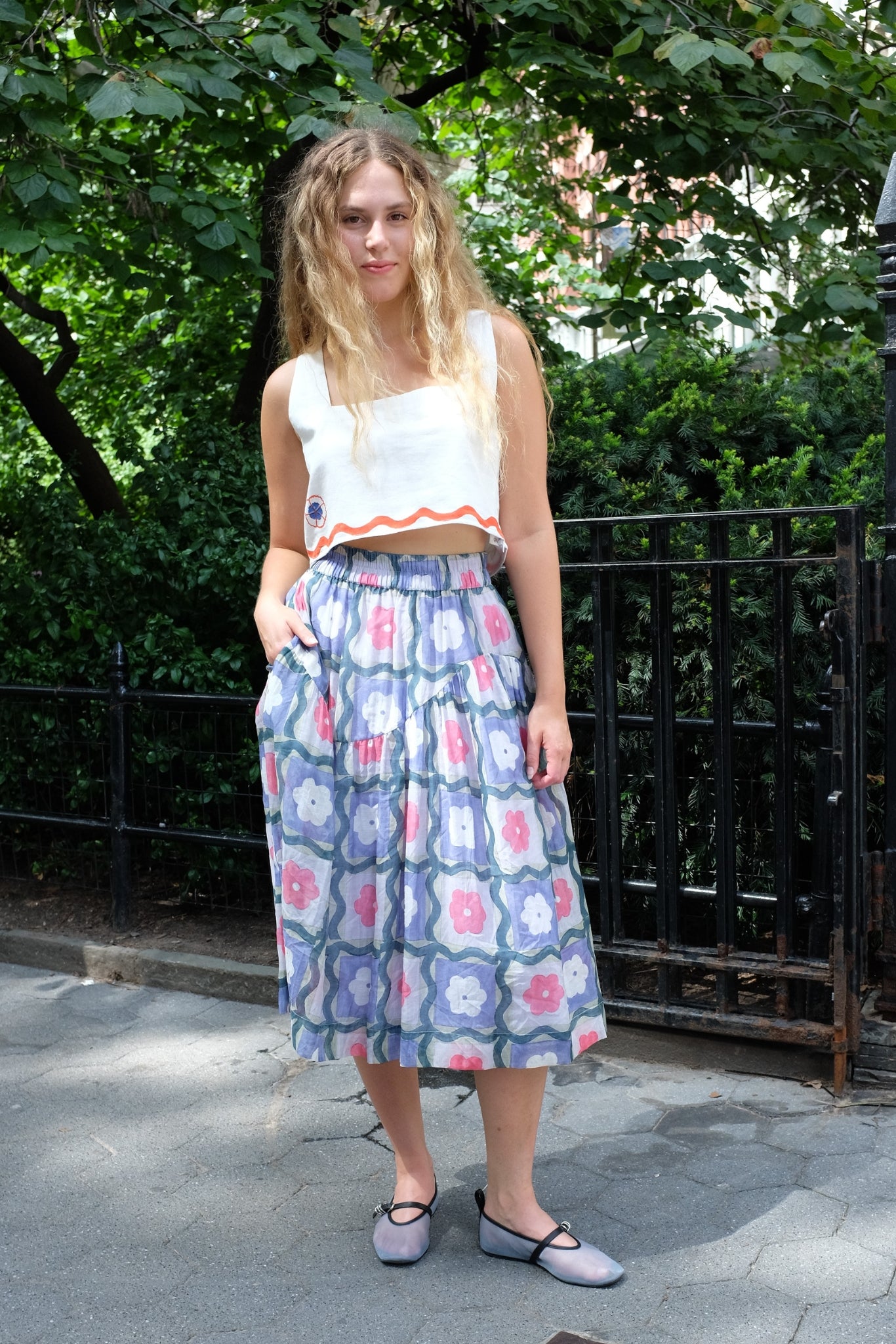 WAVE SKIRT | QUILT FLORAL