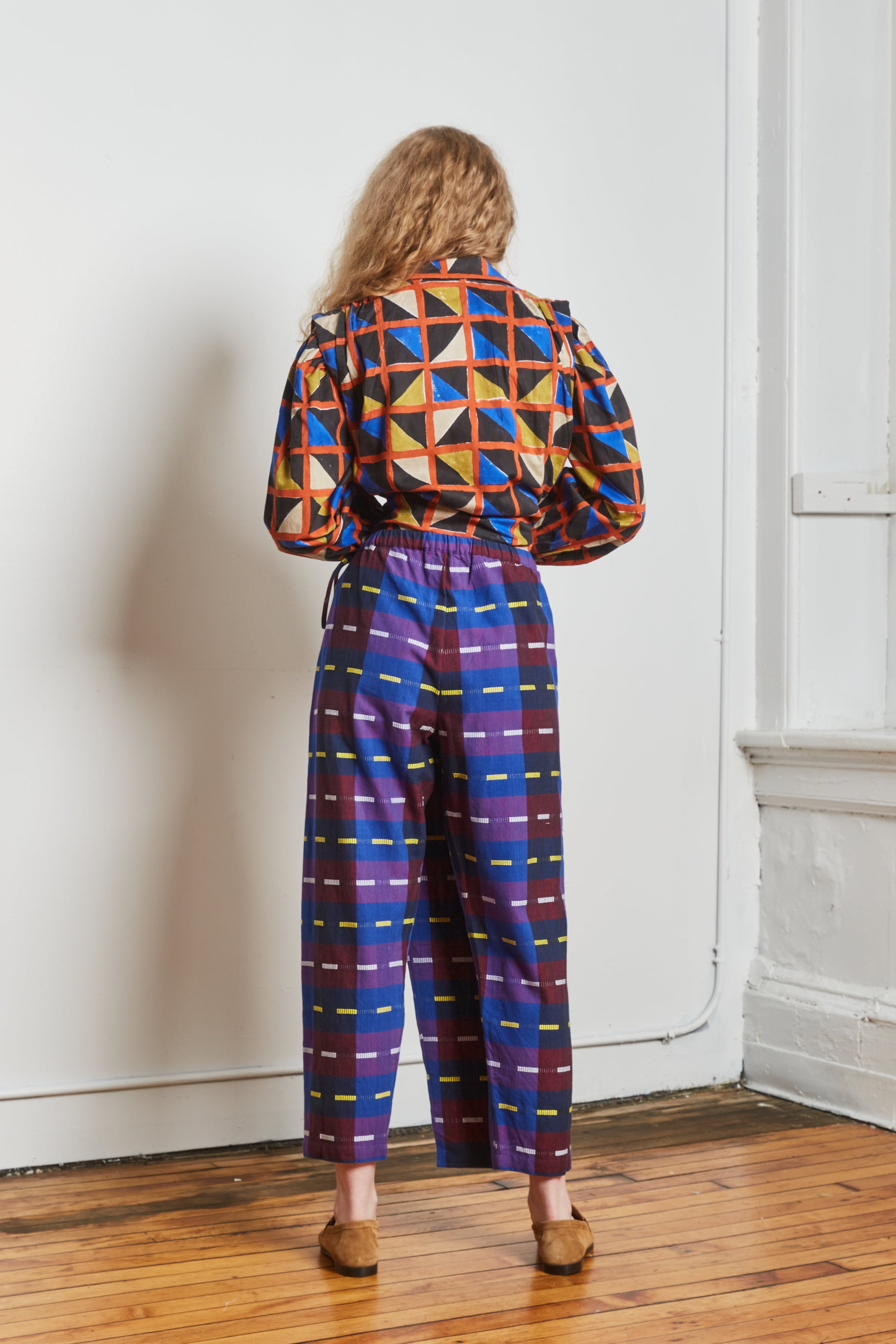HALF WRAP PANT | GALAXY CHEX