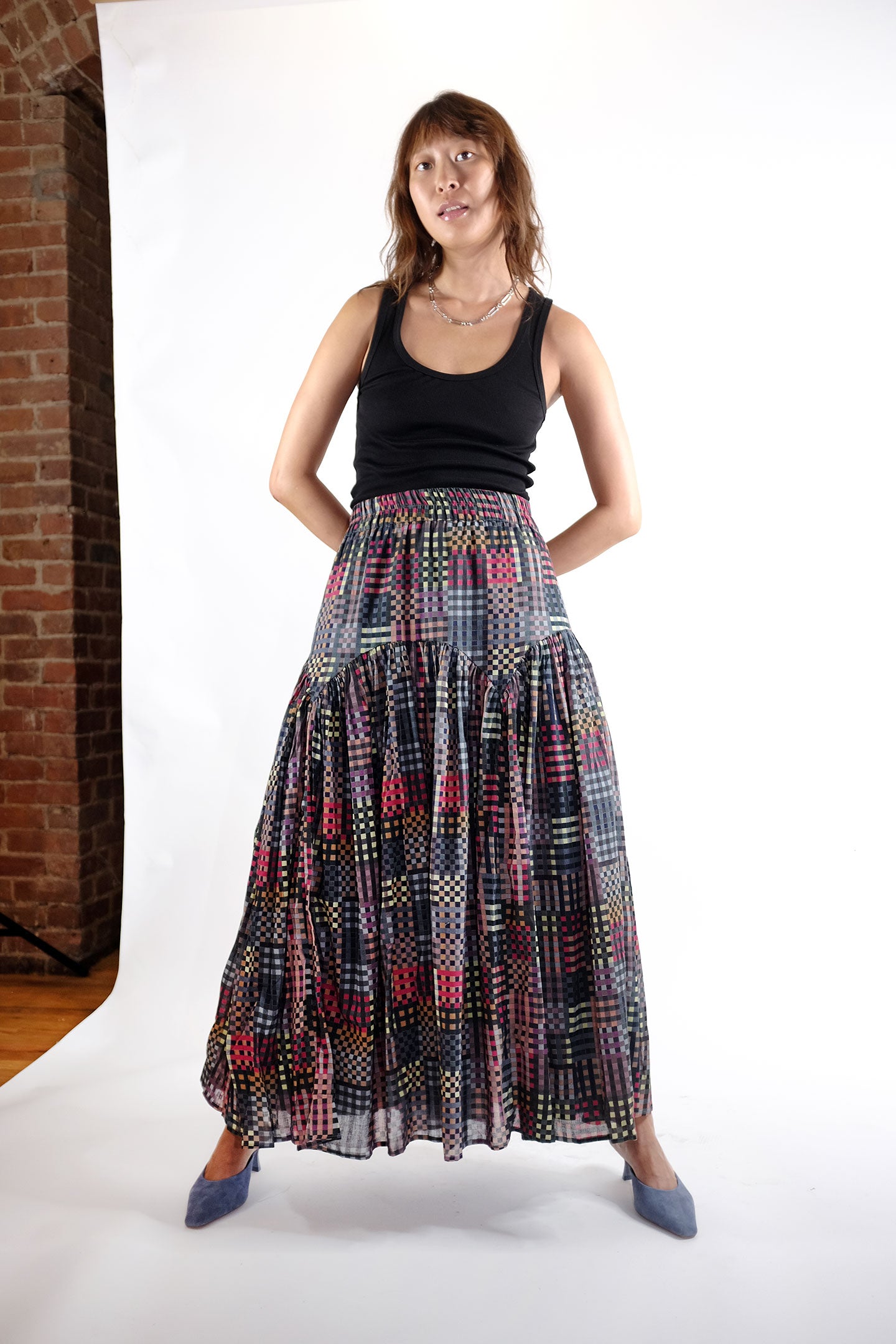 LEILA SKIRT | NIGHT RUBIX PRINT