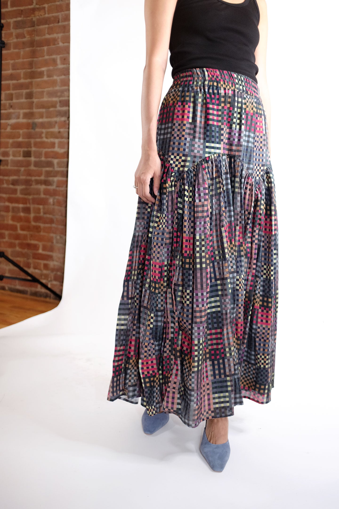 LEILA SKIRT | NIGHT RUBIX PRINT