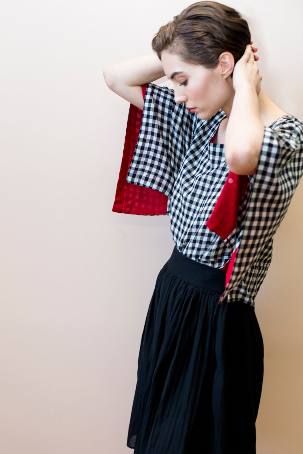 MIRA TOP | BLACK & WHITE CHEX