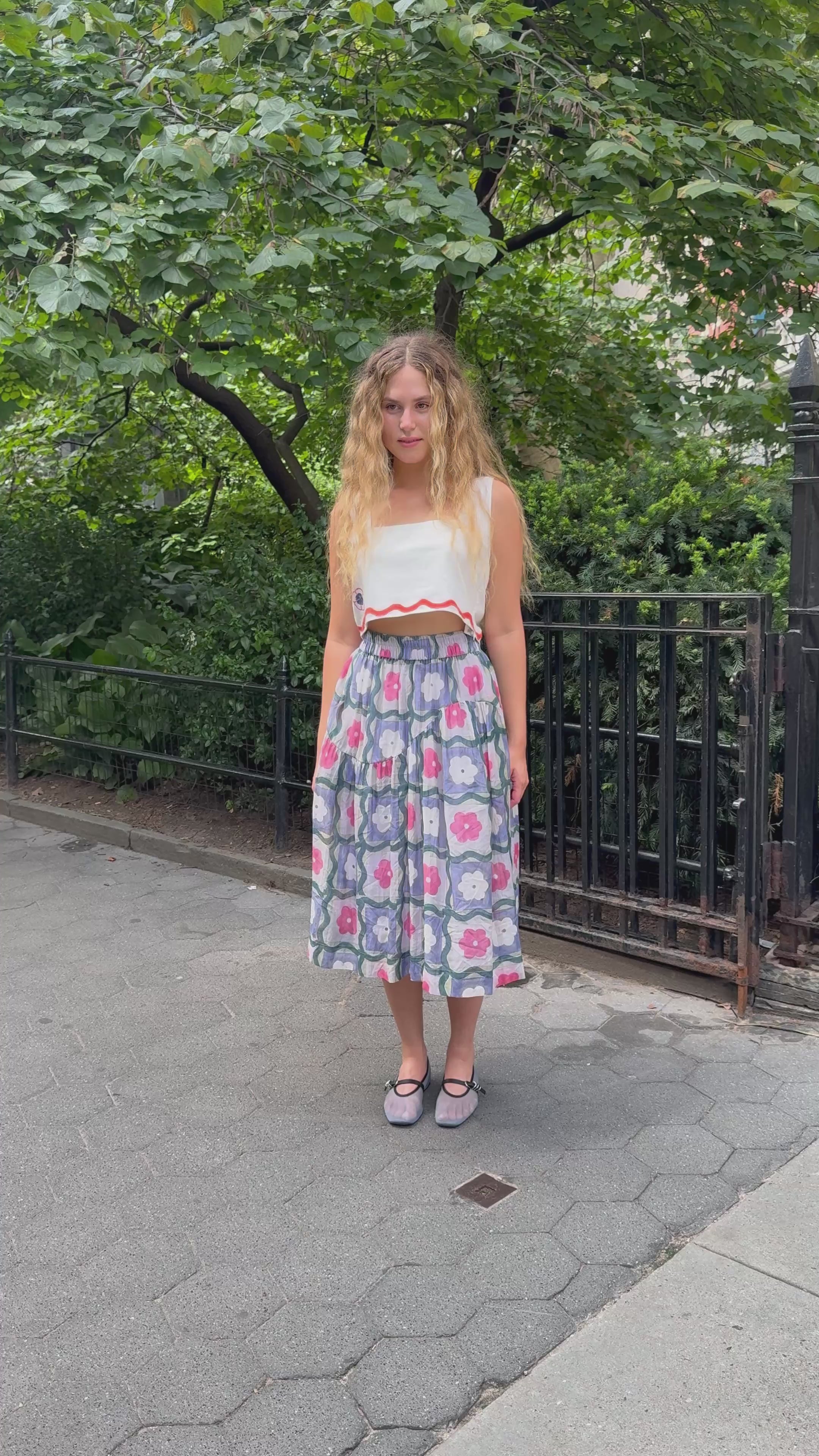 WAVE SKIRT | QUILT FLORAL