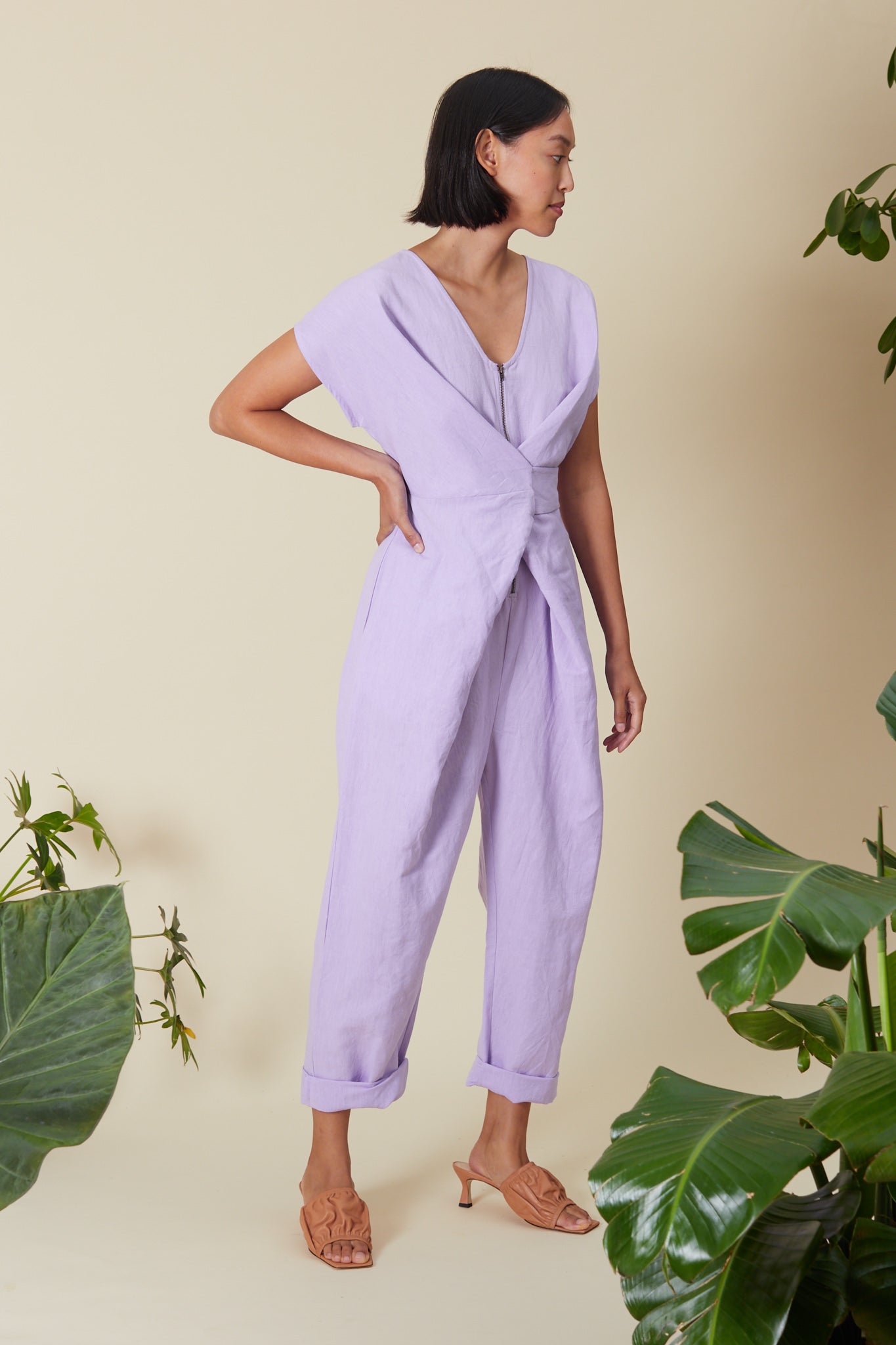 VENUS WRAP JUMPER | LILAC
