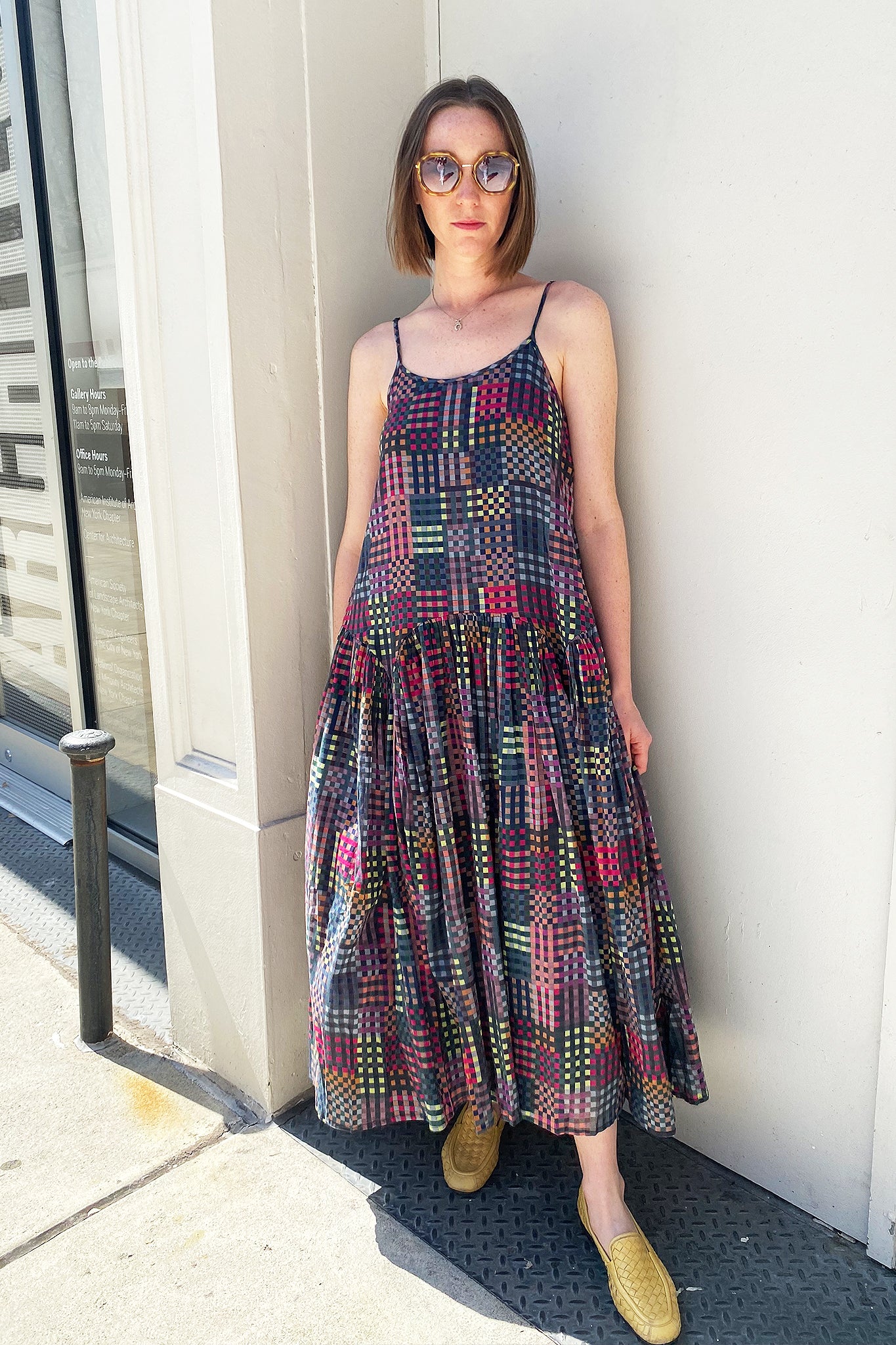 LEILA DRESS | NIGHT RUBIX PRINT