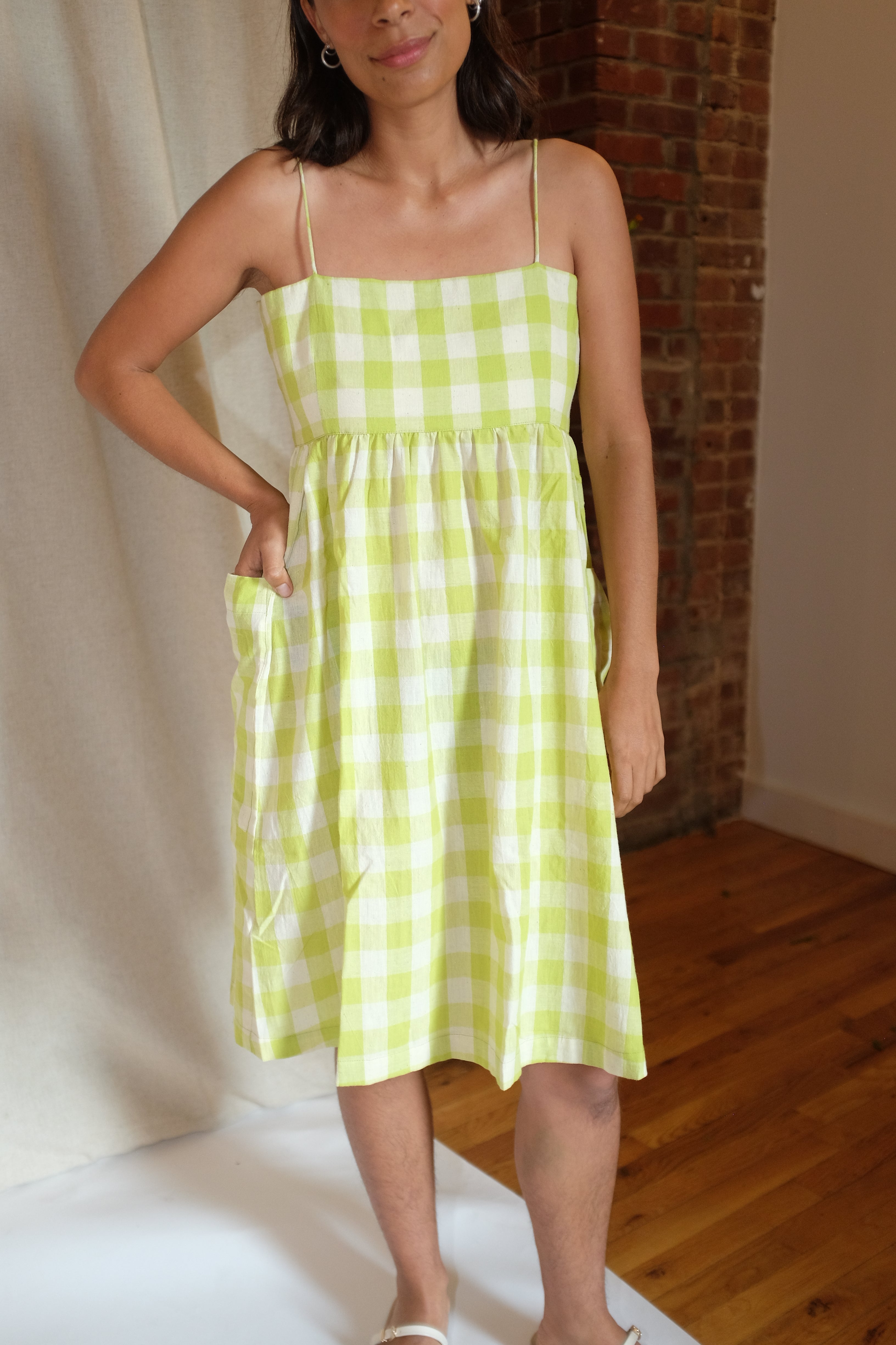 SUMMER SUN DRESS | LIMEADE CHEX