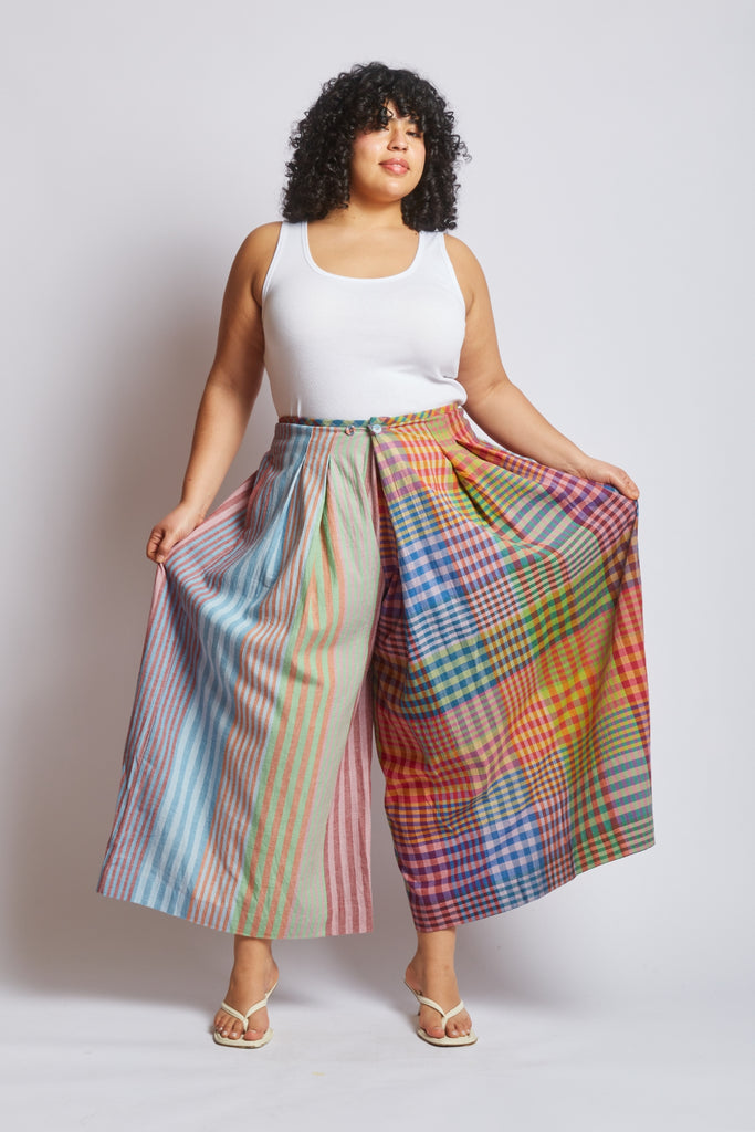 Buy FRIDA PANTS | POSTCARD STRIPE X CHEX – Rujuta Sheth