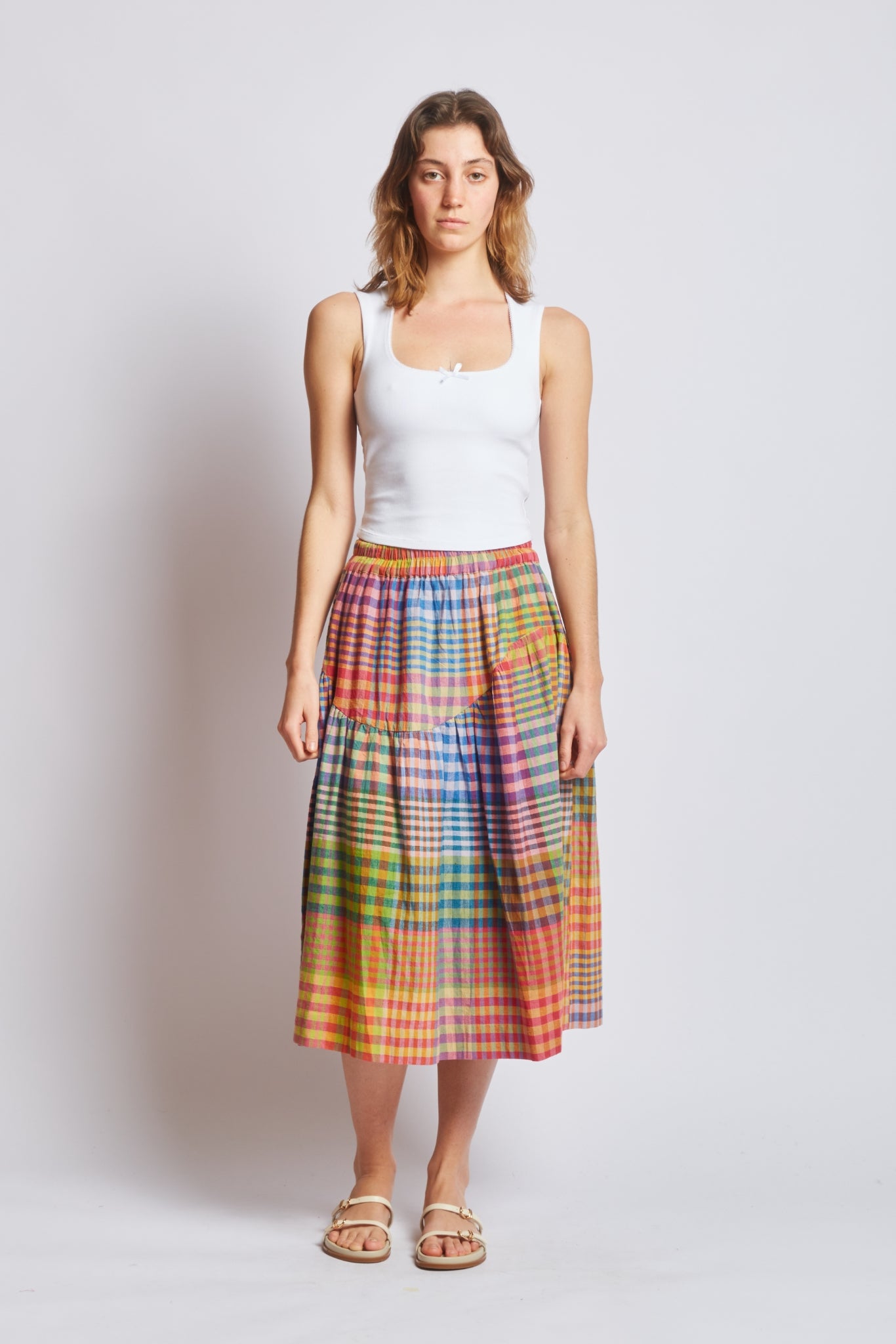 WAVE SKIRT | POSTCARD CHEX