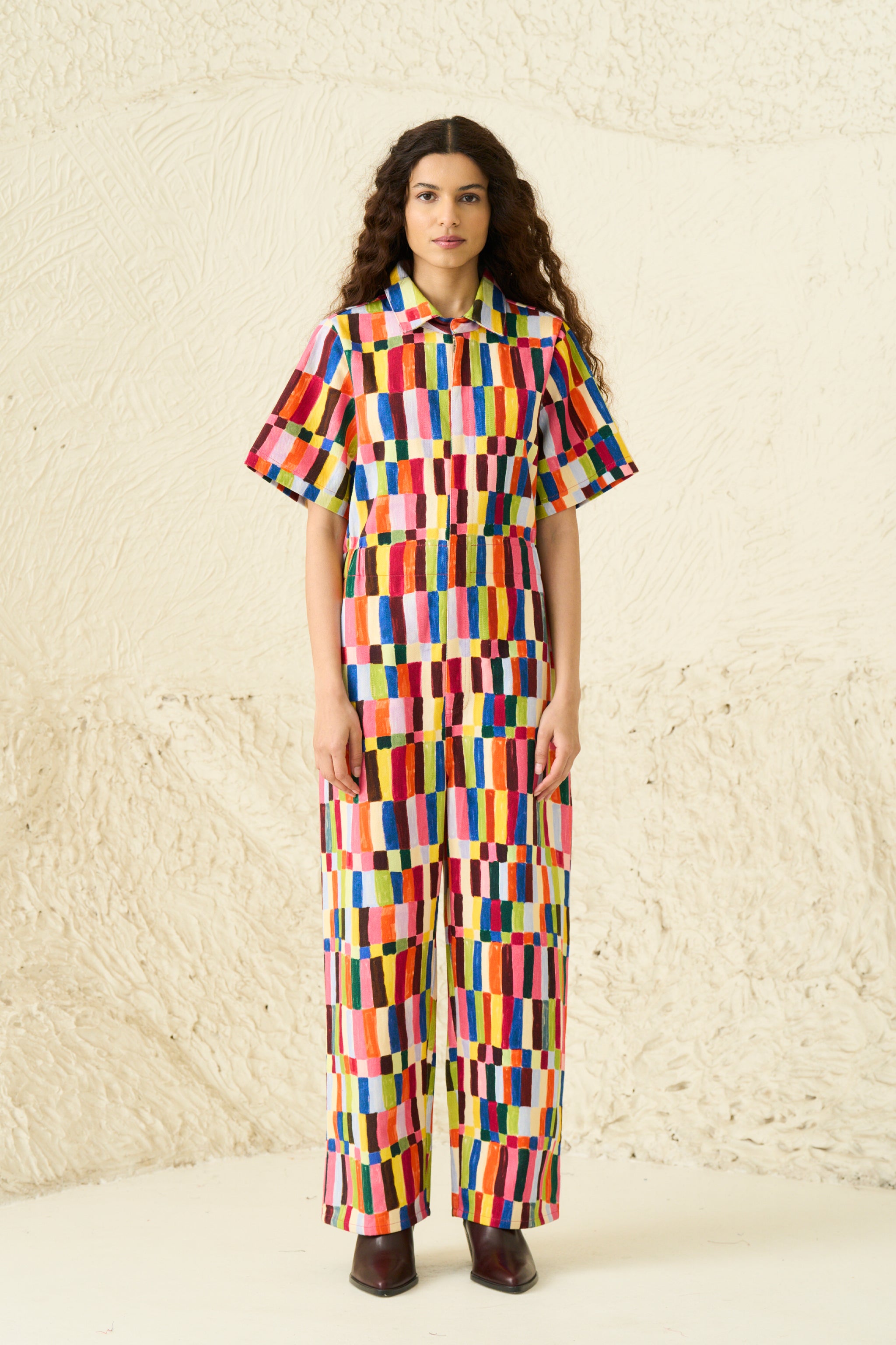 SKATER JUMPSUIT | PARASOL PRINT