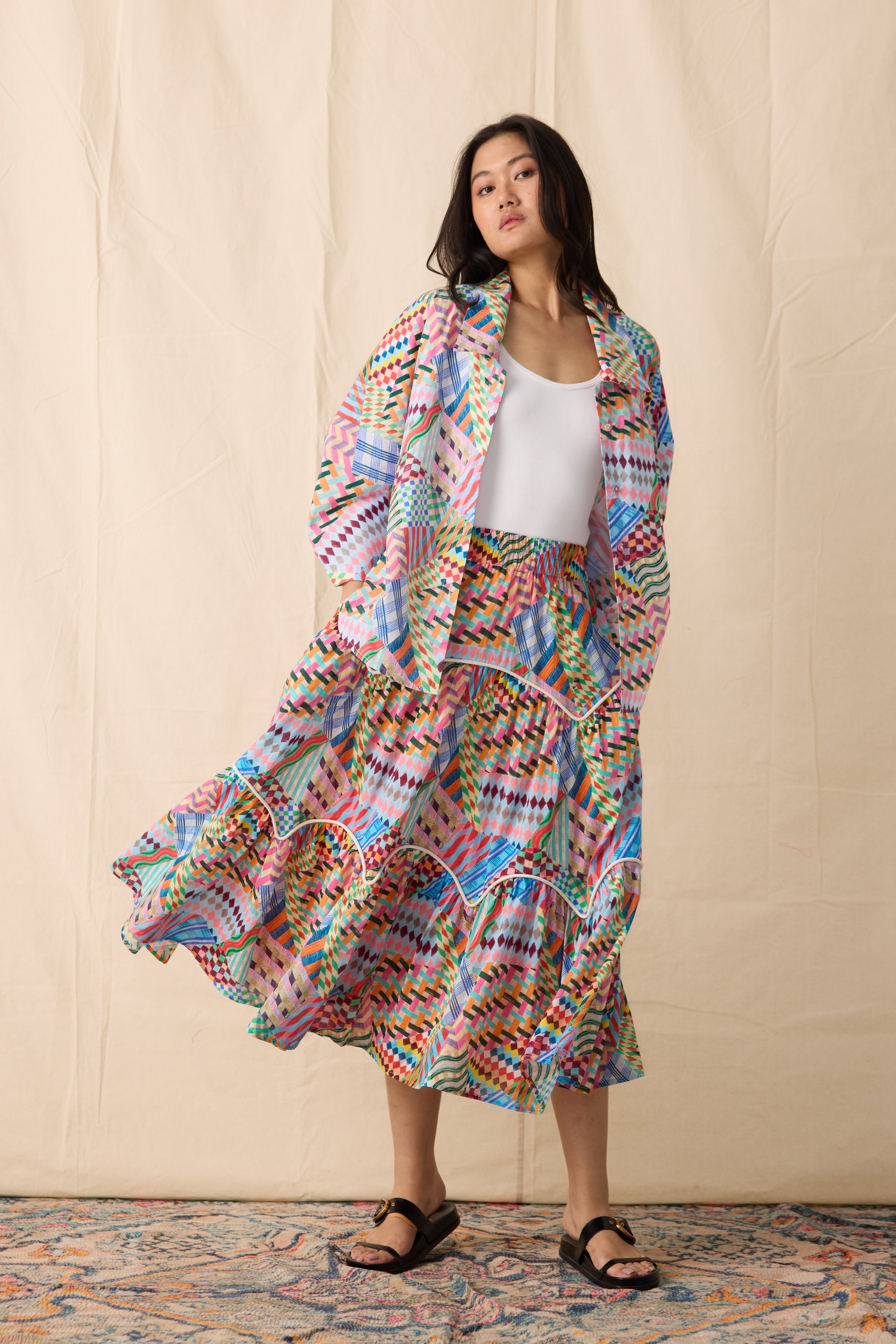 ISLA SHIRT | PATCHWORK PRINT