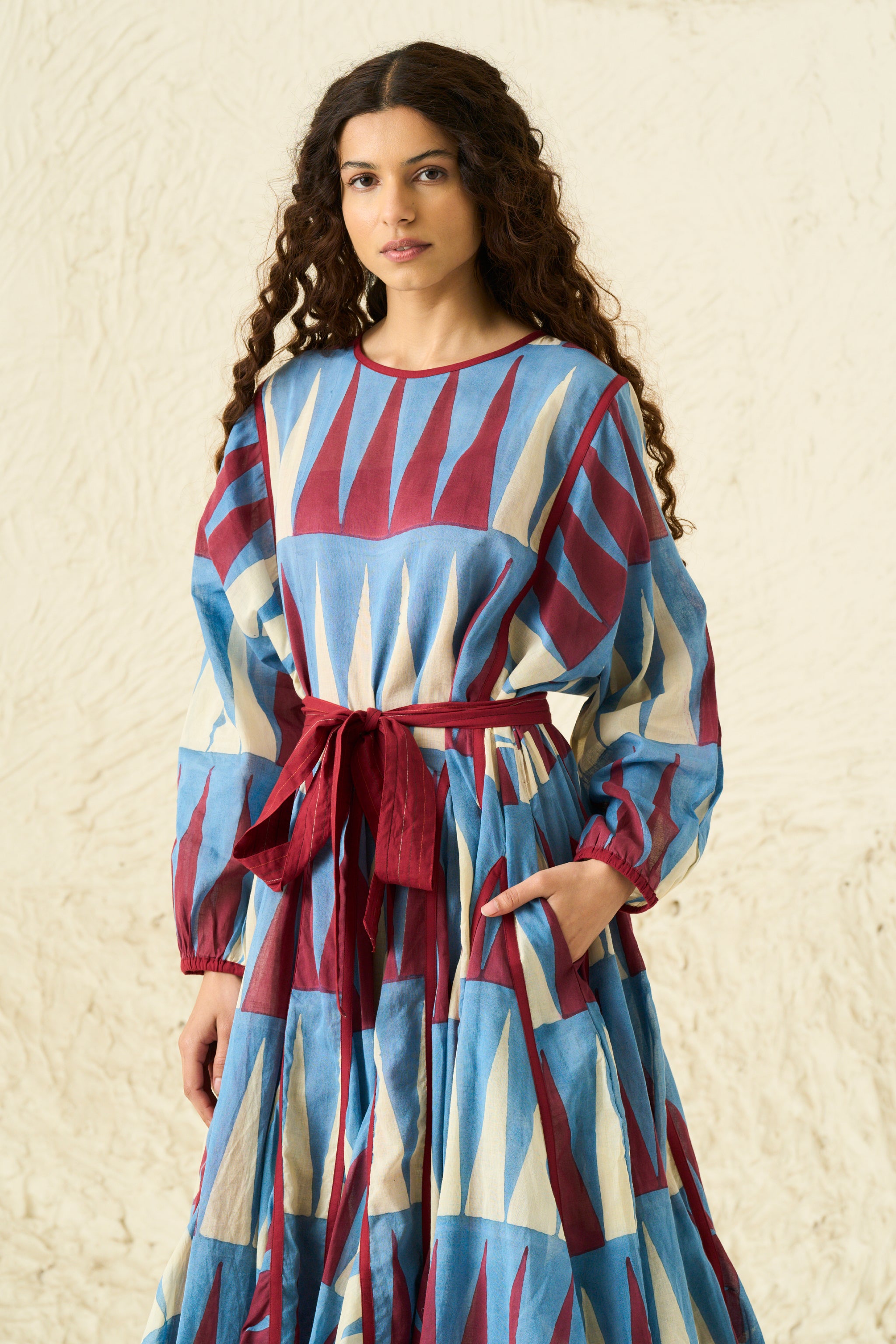 ALEXA DRESS | MULTI	POINT SLATE
