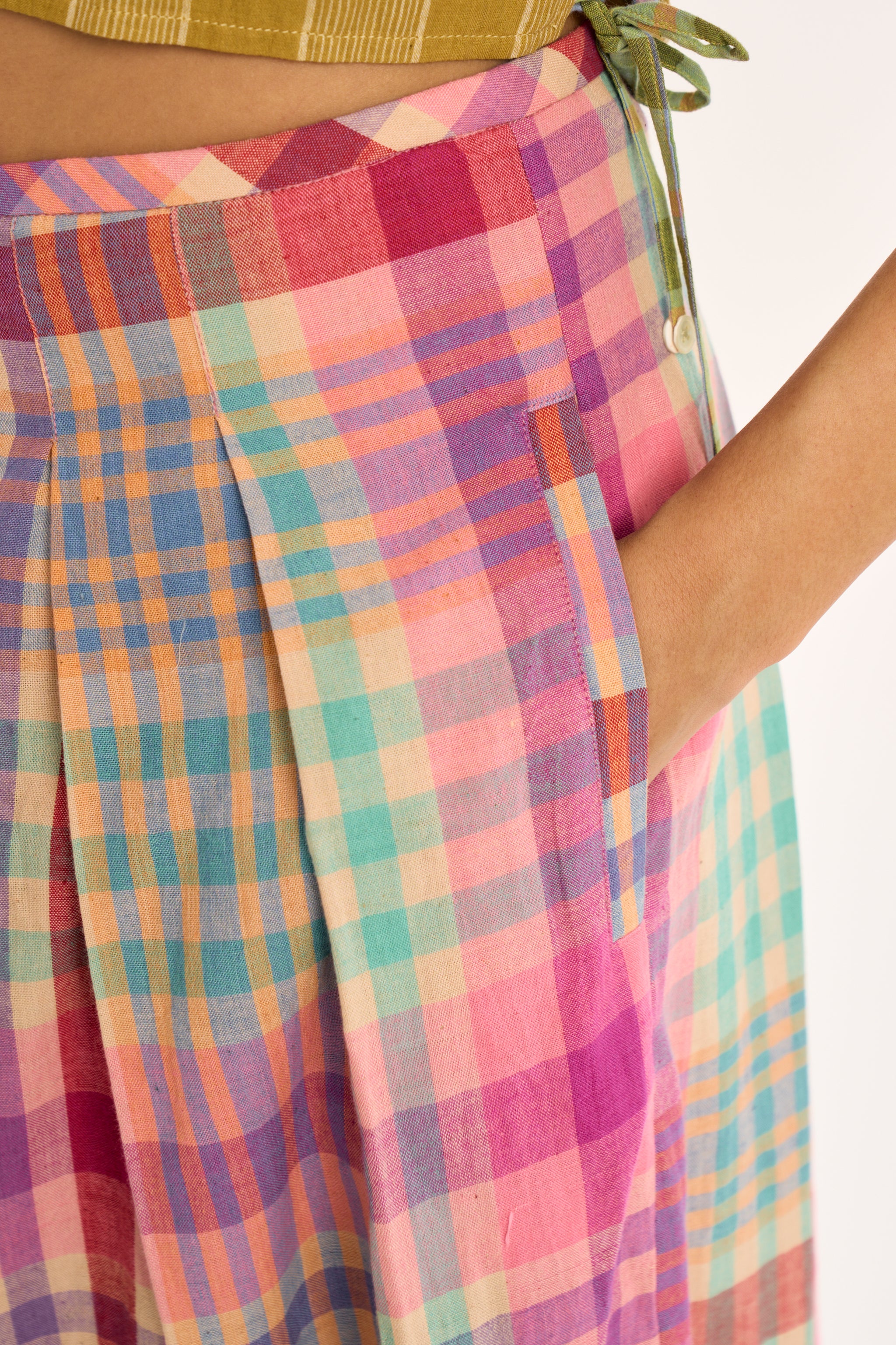 FRIDA PANTS | POPSICLE CHEX + STRIPE