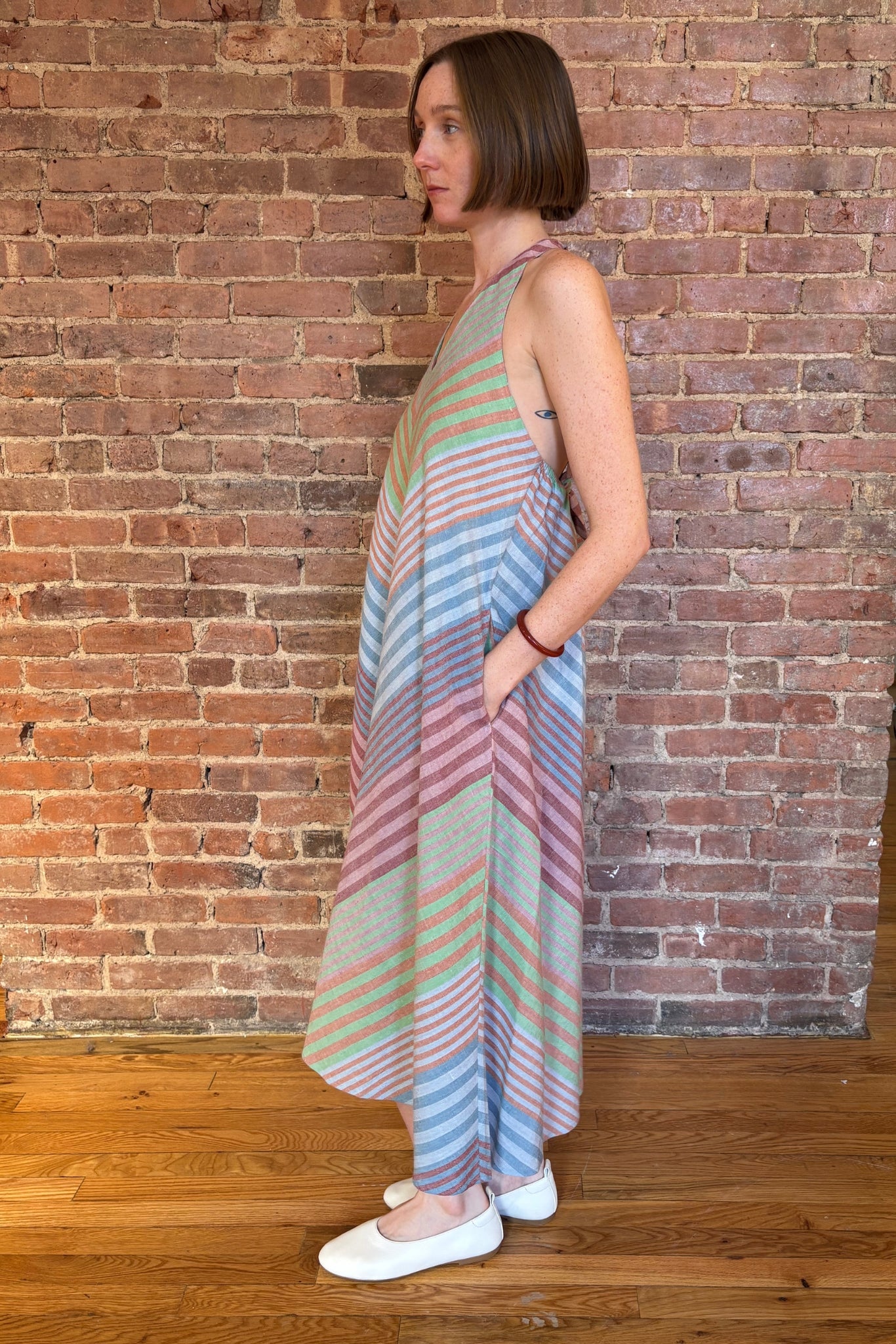 TULUM HALTER | POSTCARD STRIPE