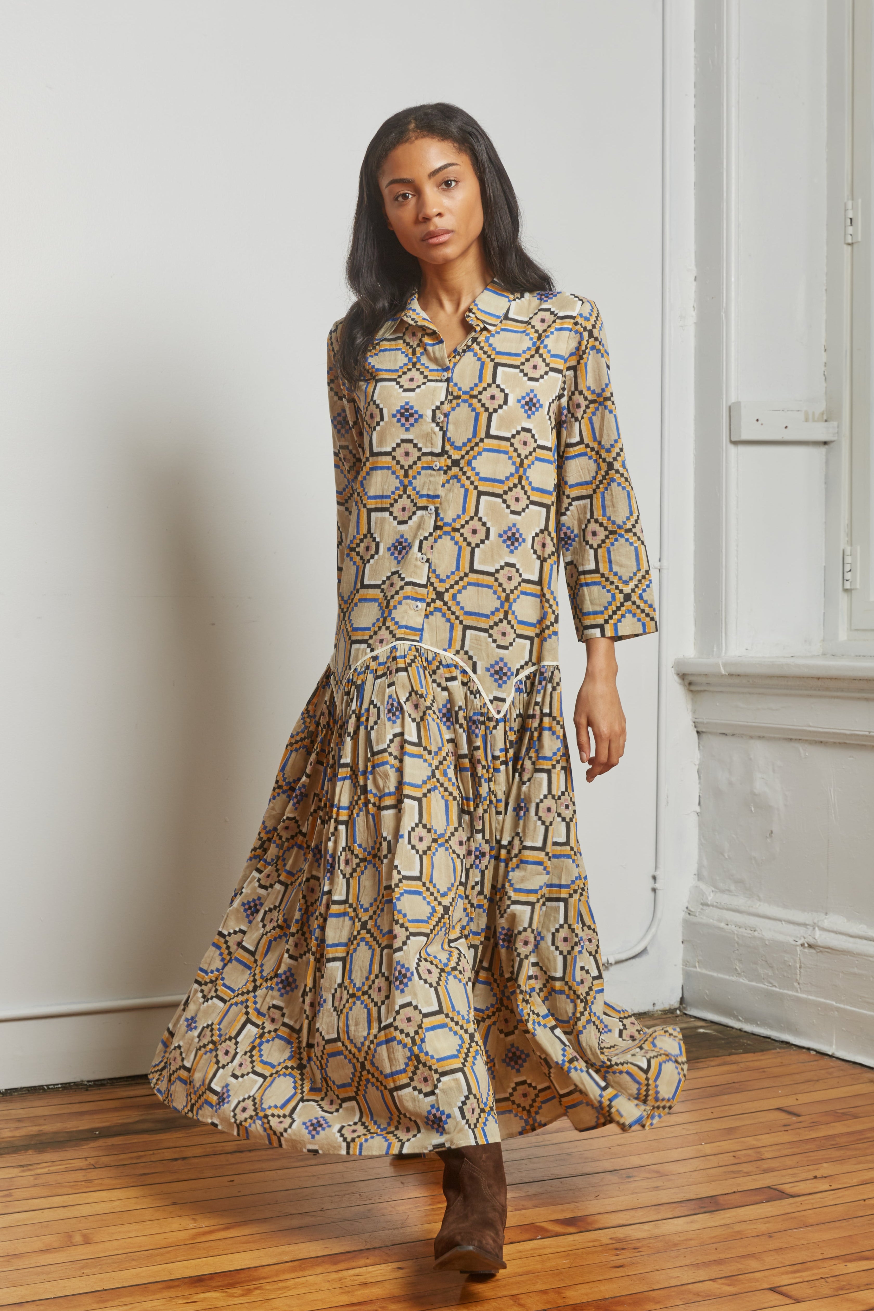 LEILA SHIRT DRESS | COURTYARD OAT