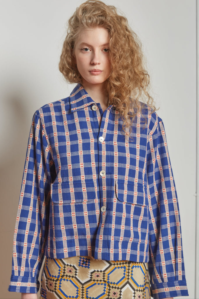 ミュージシャン STAY FOOLISH Jacket (Checkered Kahki) XL ミュージシャン STAY FOOLISH Jacket (Checkered Kahki) XL