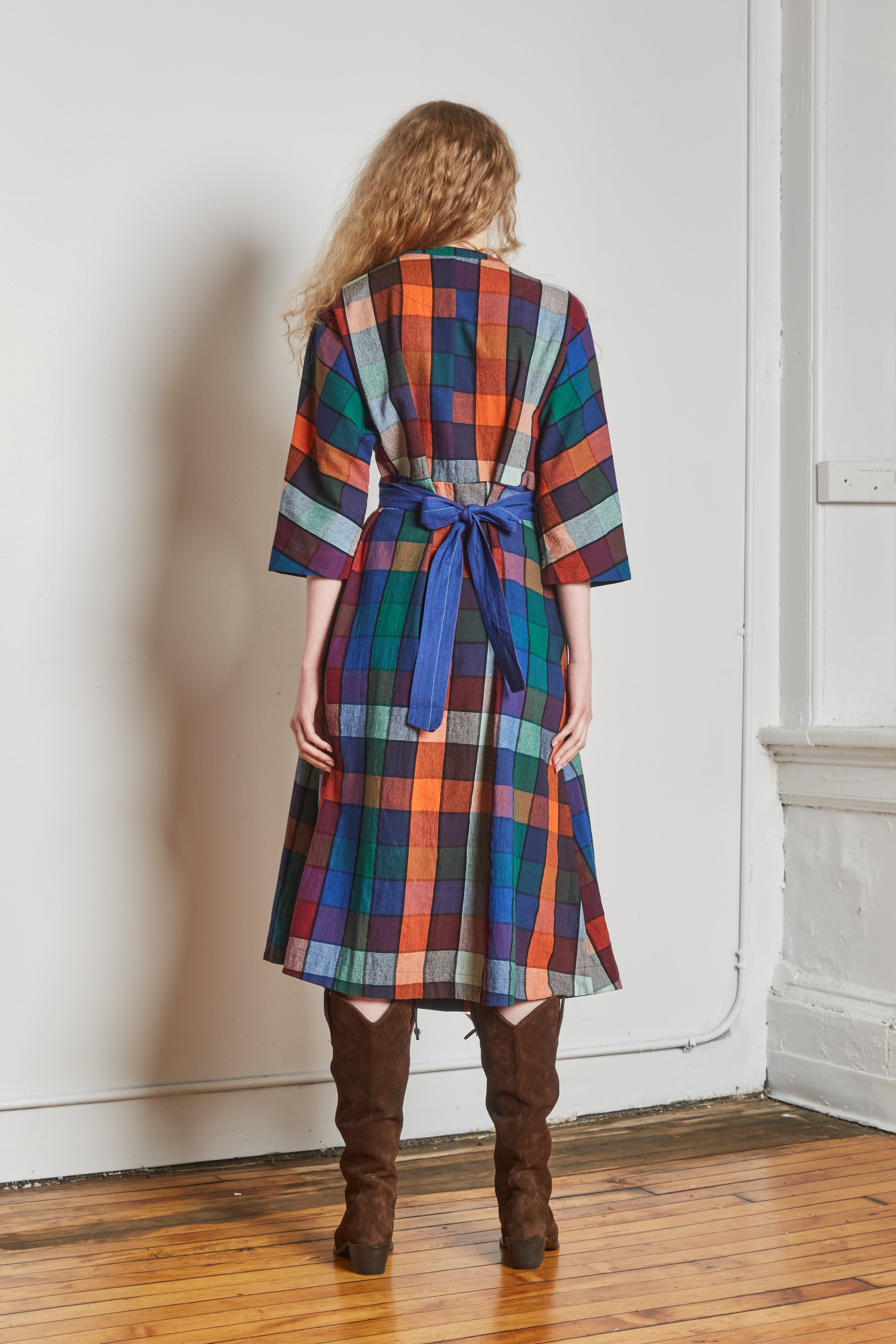 NOVA WRAP DRESS | MOSAIC CHEX