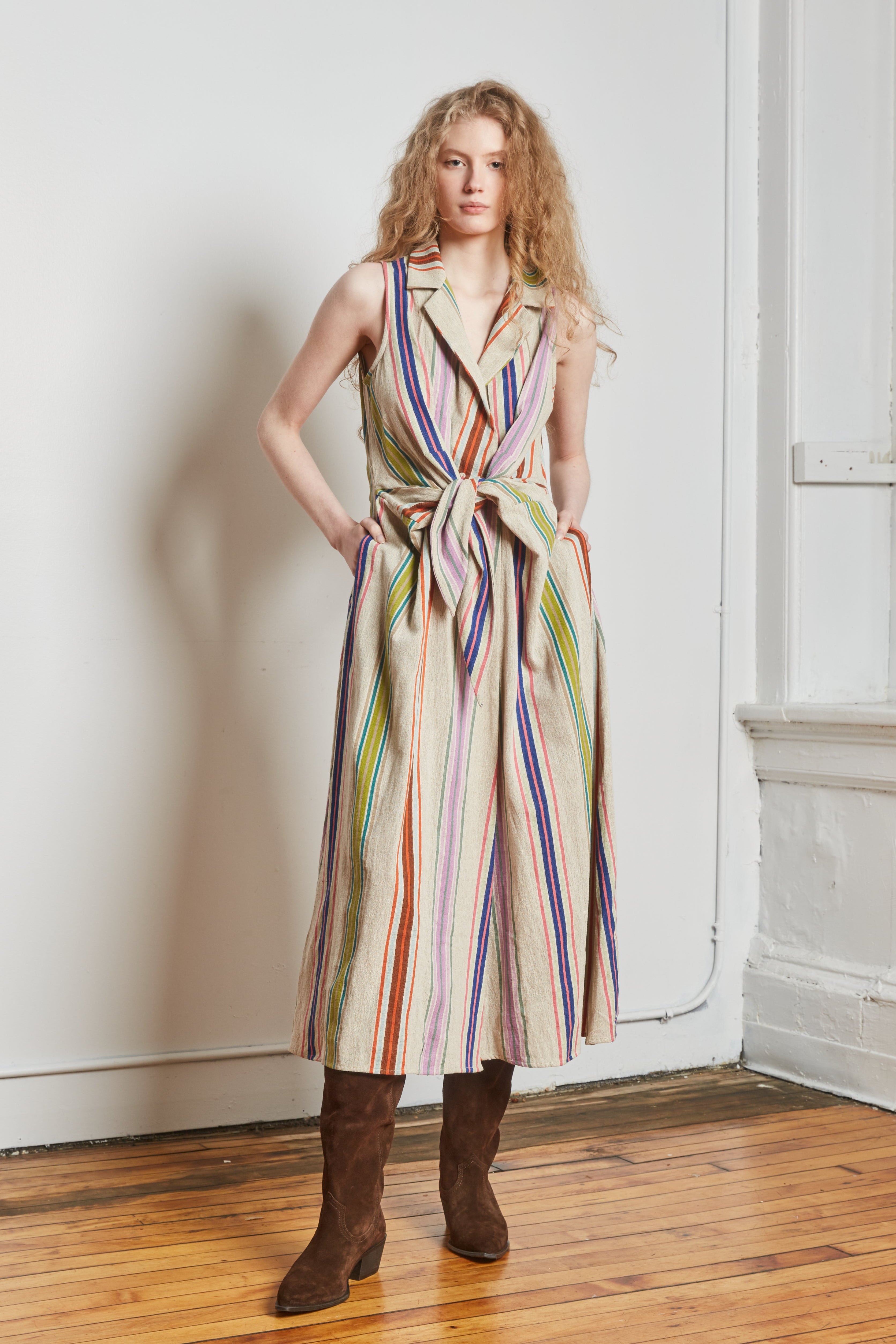 EMILY DRESS | KULFI STRIPES