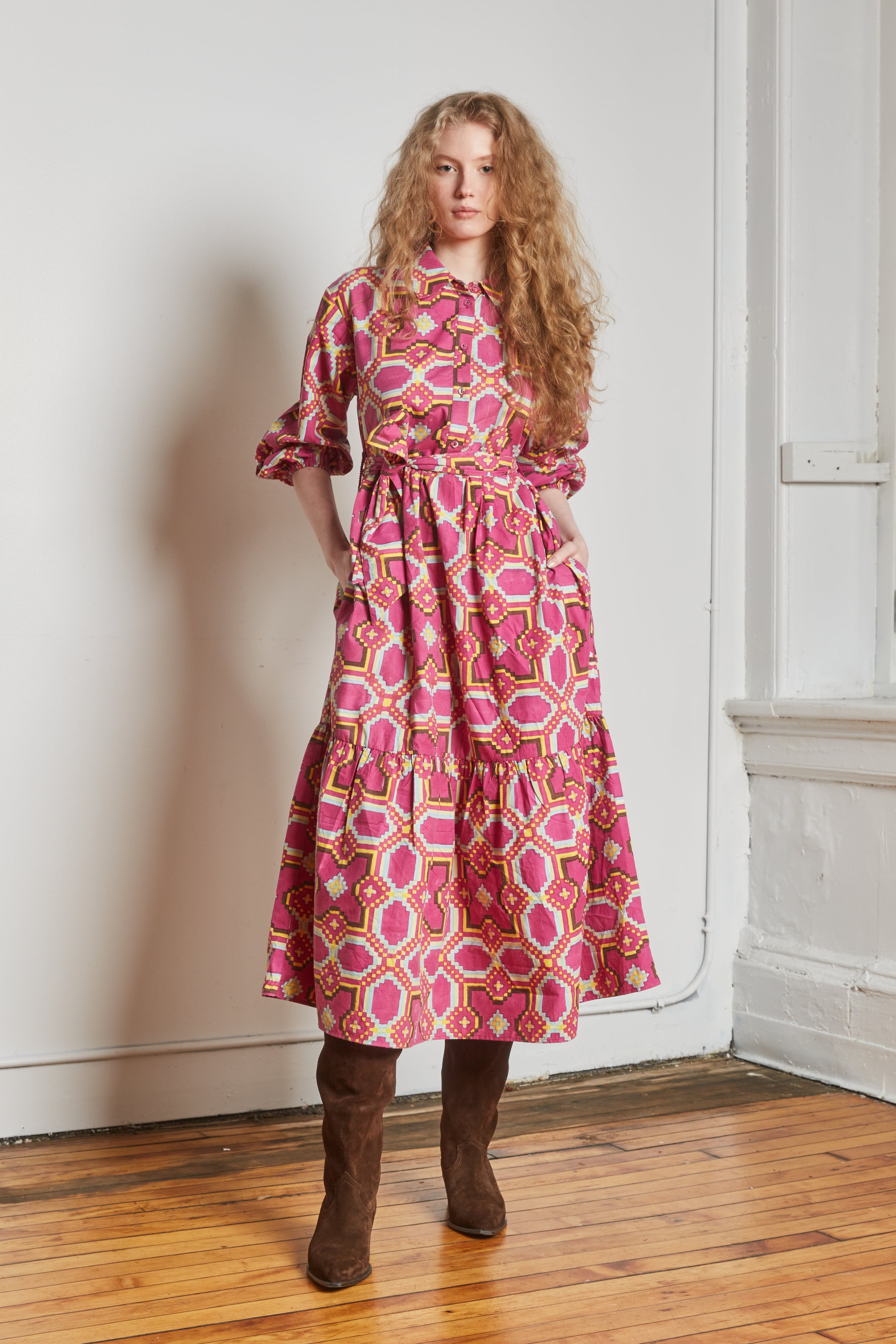 LAURIE DRESS | COURTYARD BERRY