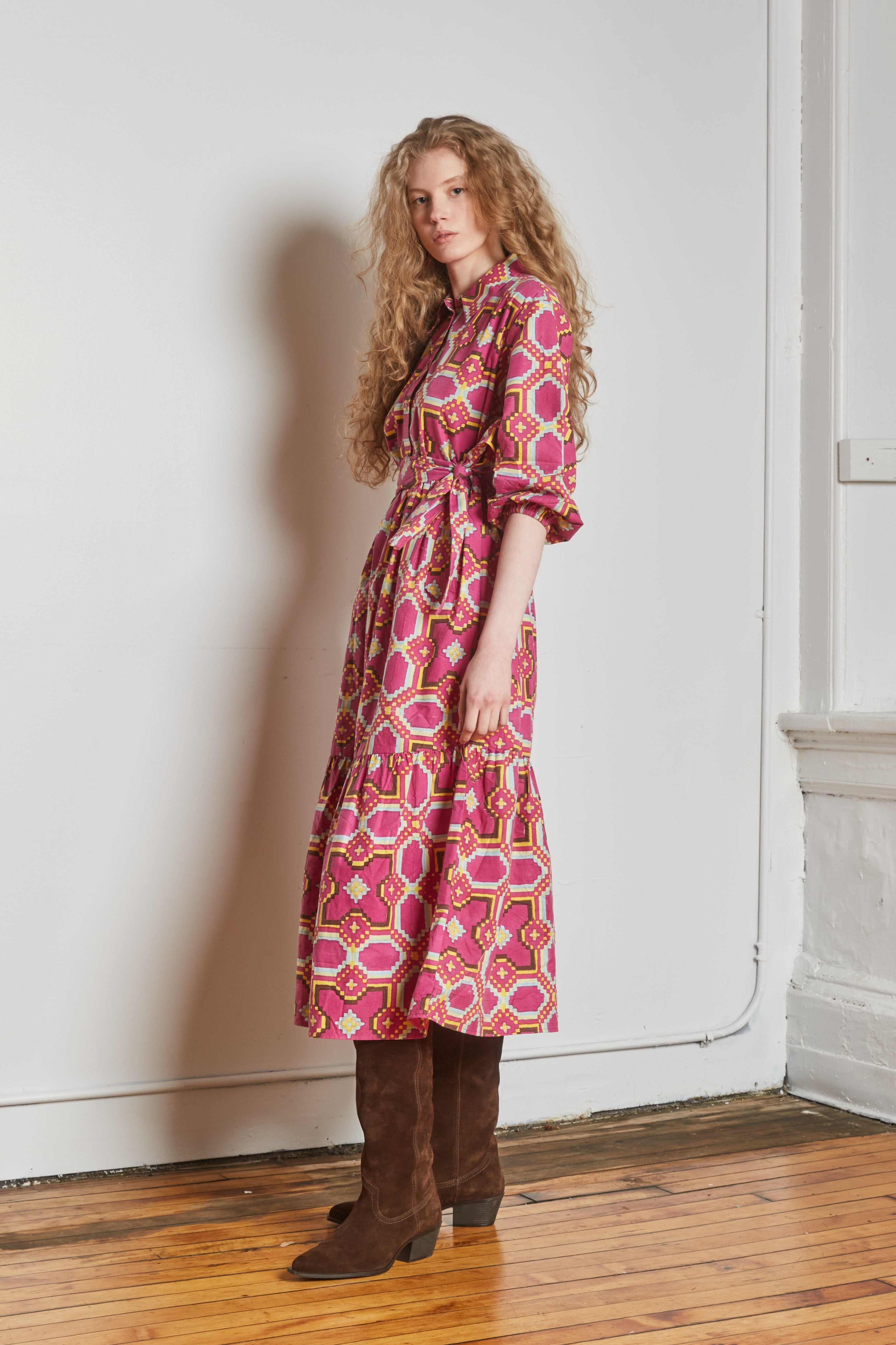 LAURIE DRESS | COURTYARD BERRY
