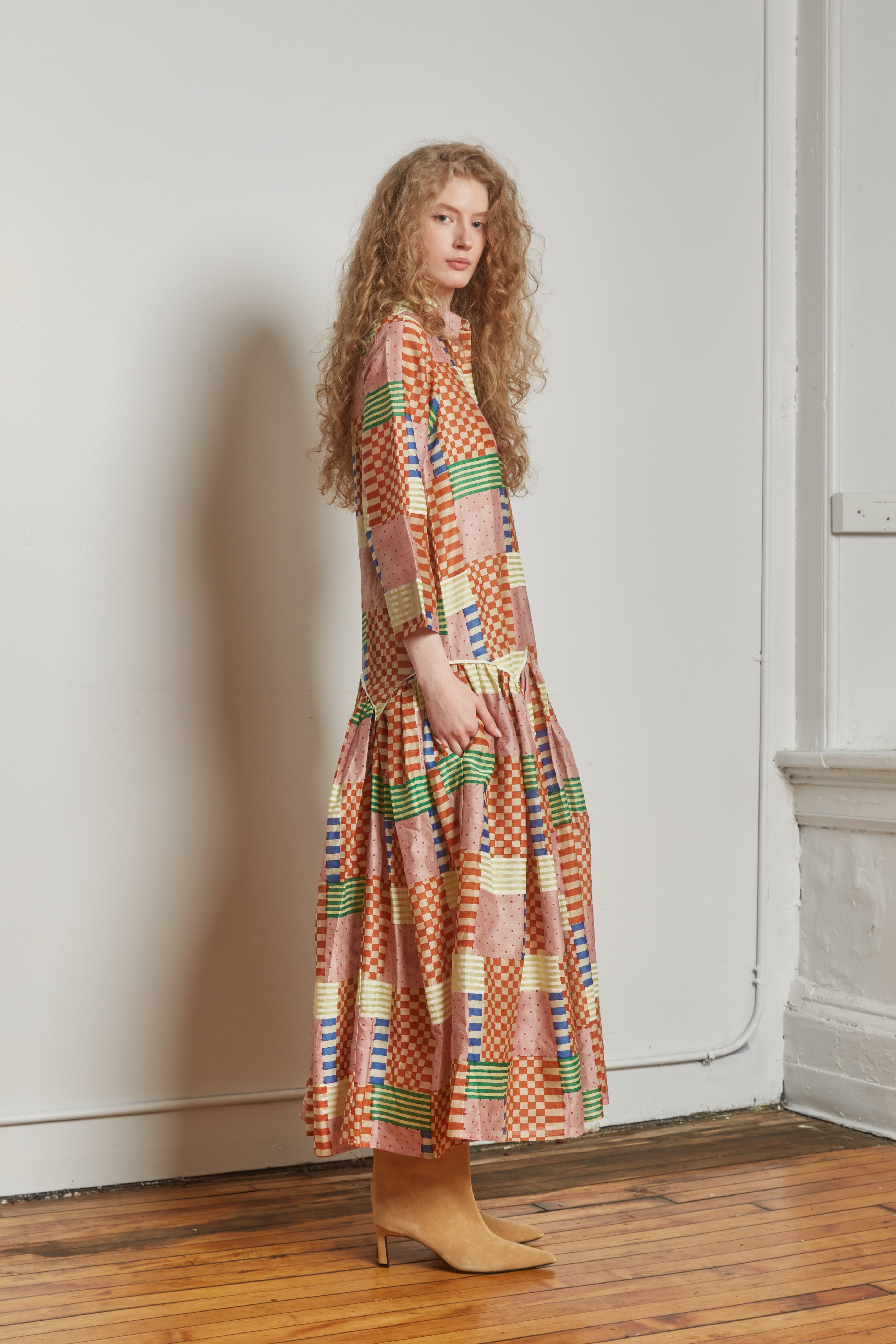 LEILA SHIRT DRESS | CHECK MATE