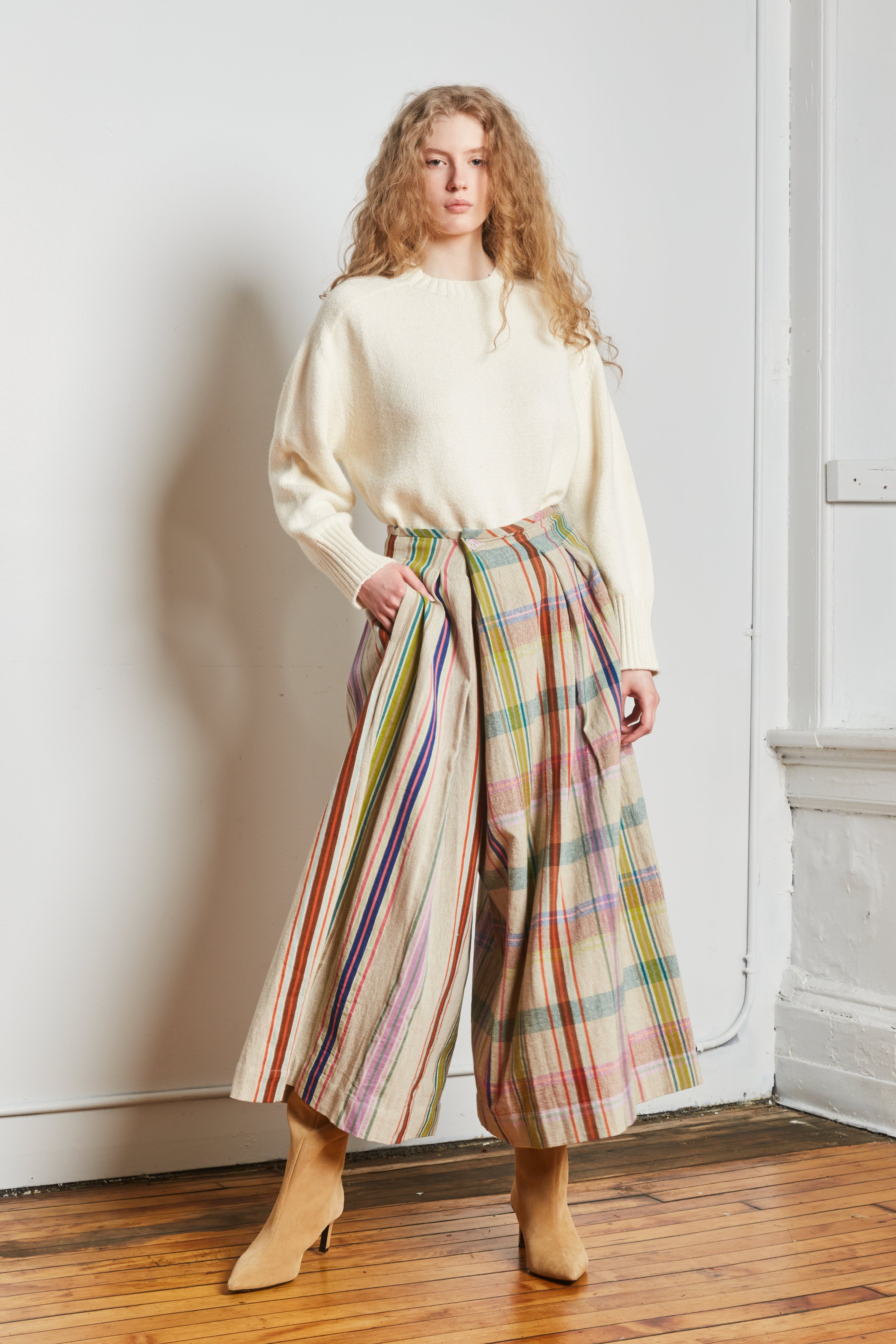 FRIDA PANTS |  KULFI CHEX X STRIPES