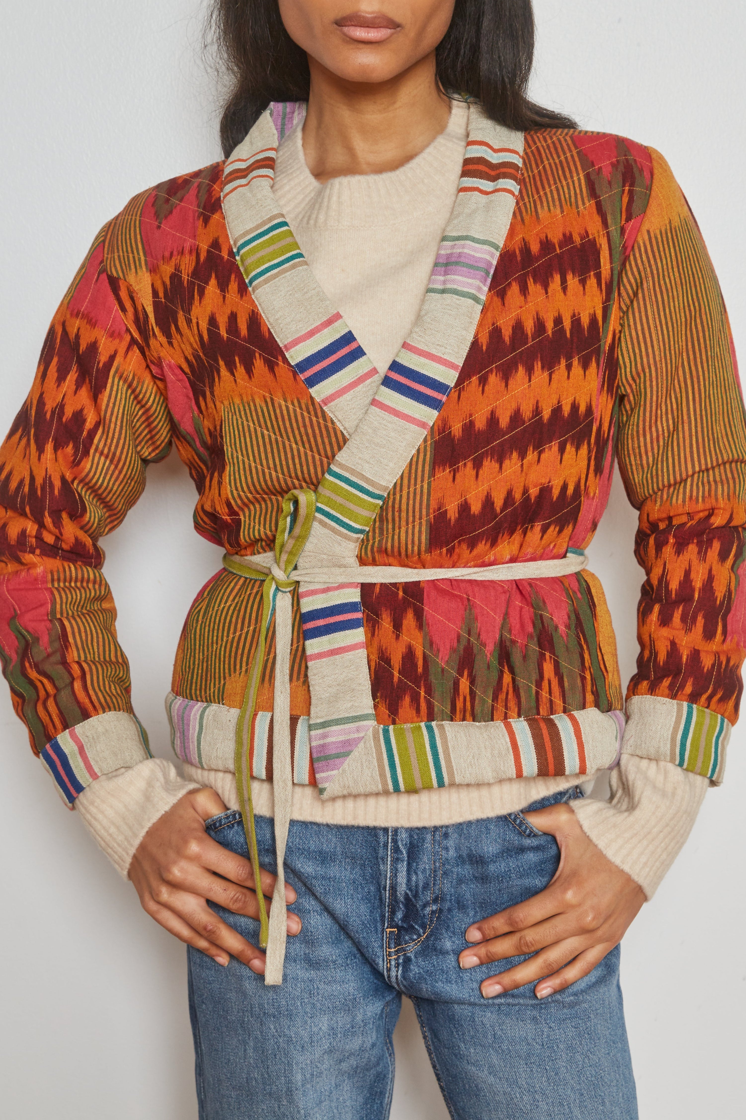 MIRAGE JACKET | MYSTIC IKAT X NOIR BLOSSOM