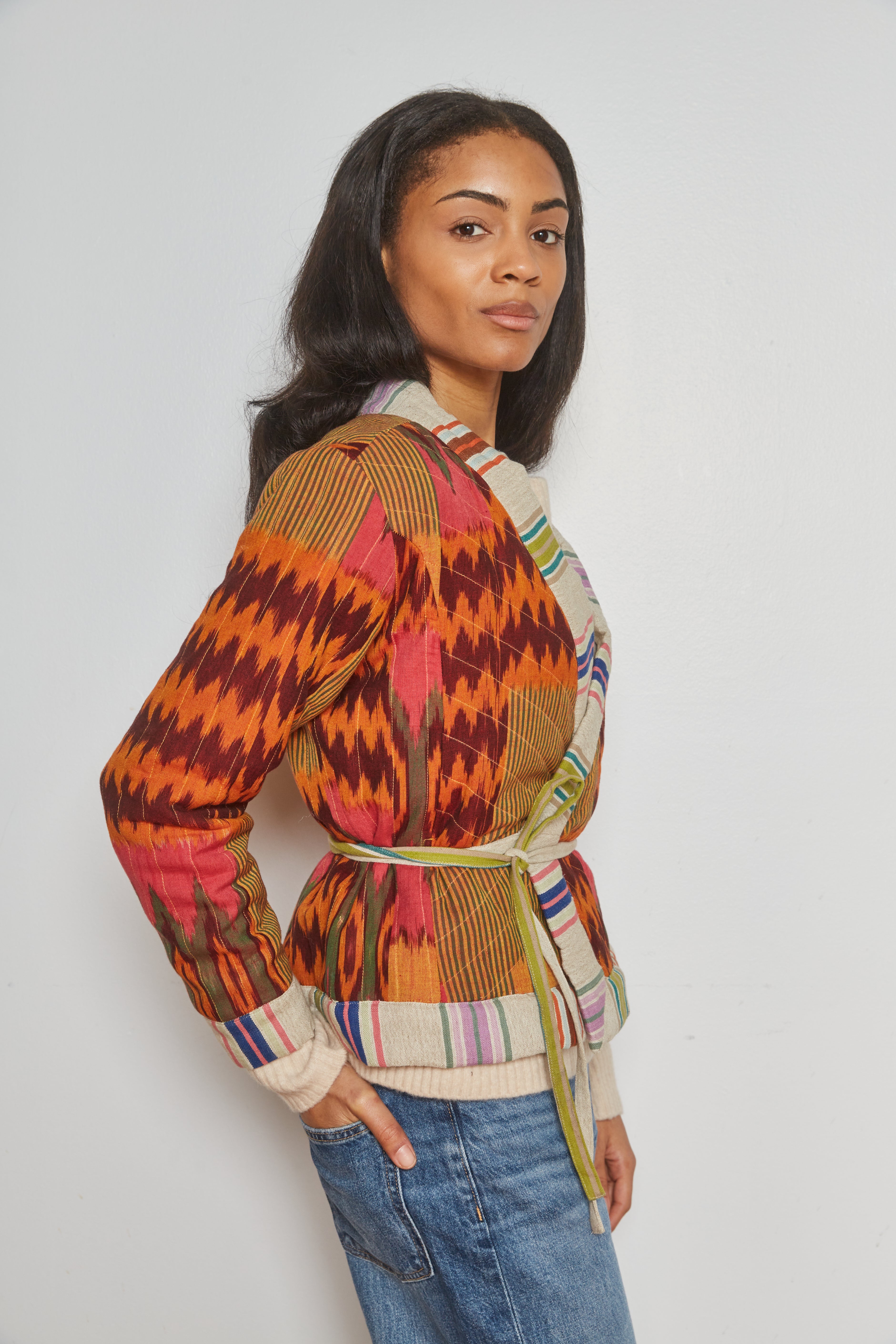 MIRAGE JACKET | MYSTIC IKAT X NOIR BLOSSOM