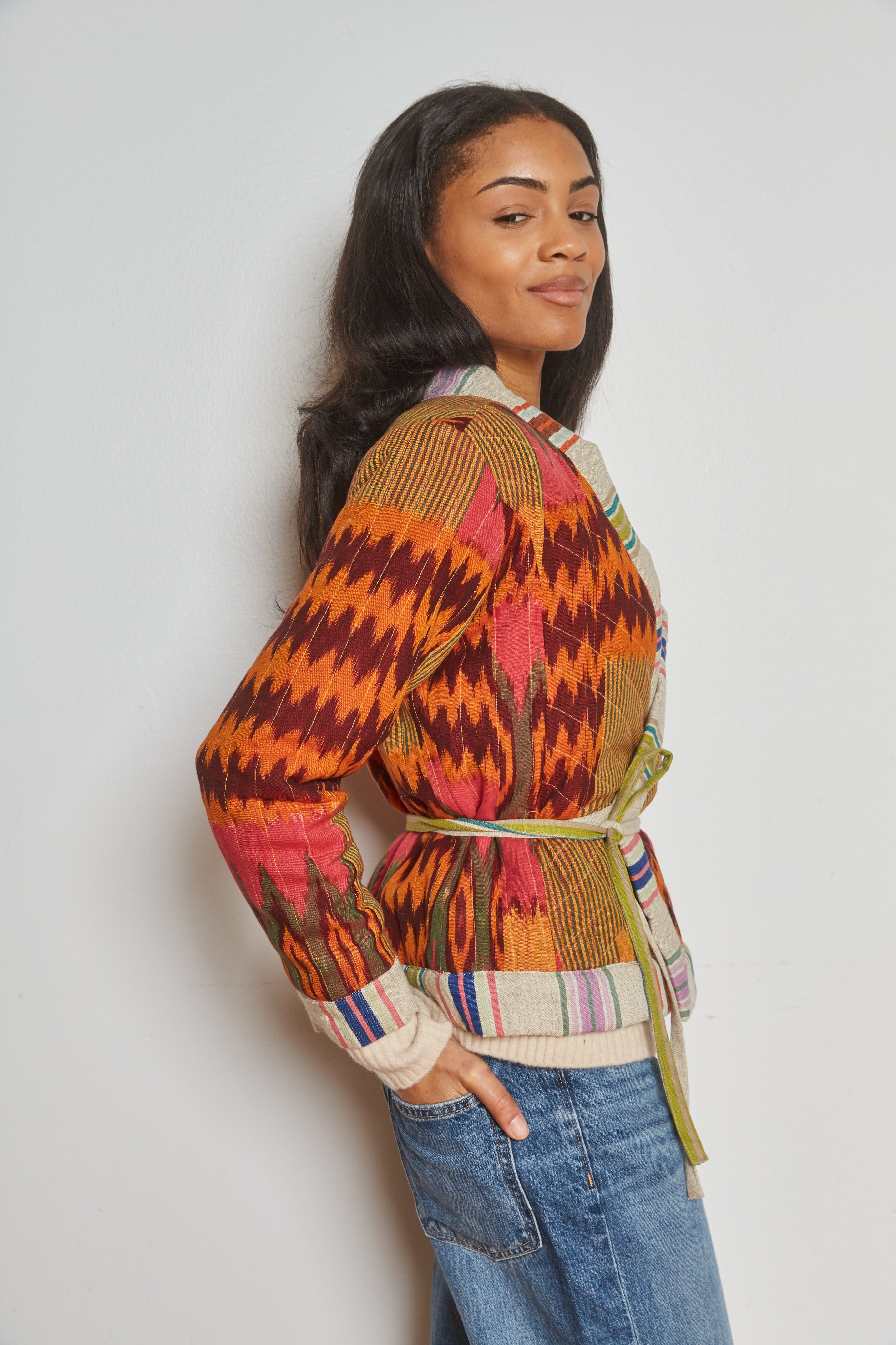 MIRAGE JACKET | MYSTIC IKAT X NOIR BLOSSOM