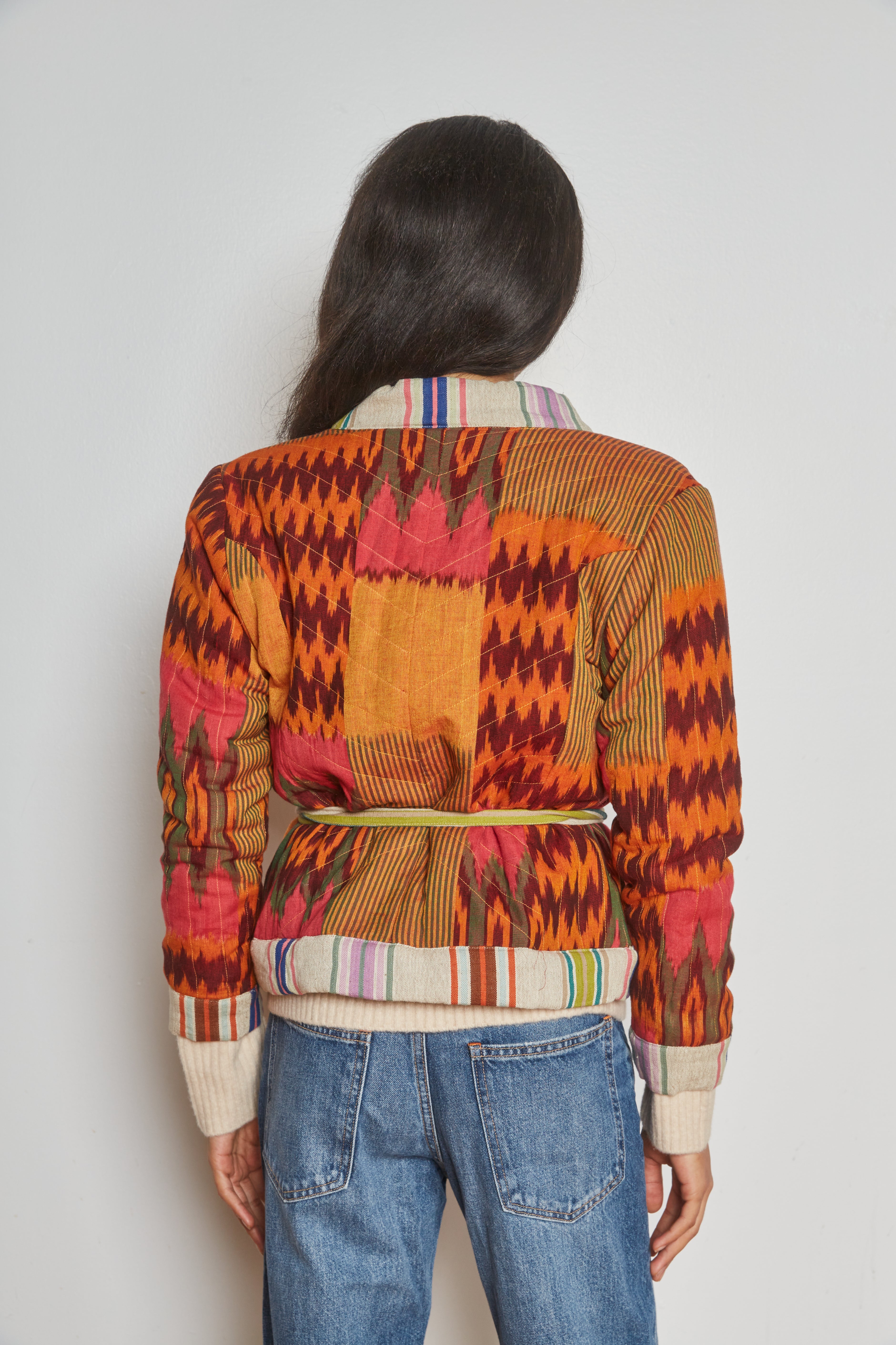 MIRAGE JACKET | MYSTIC IKAT X NOIR BLOSSOM