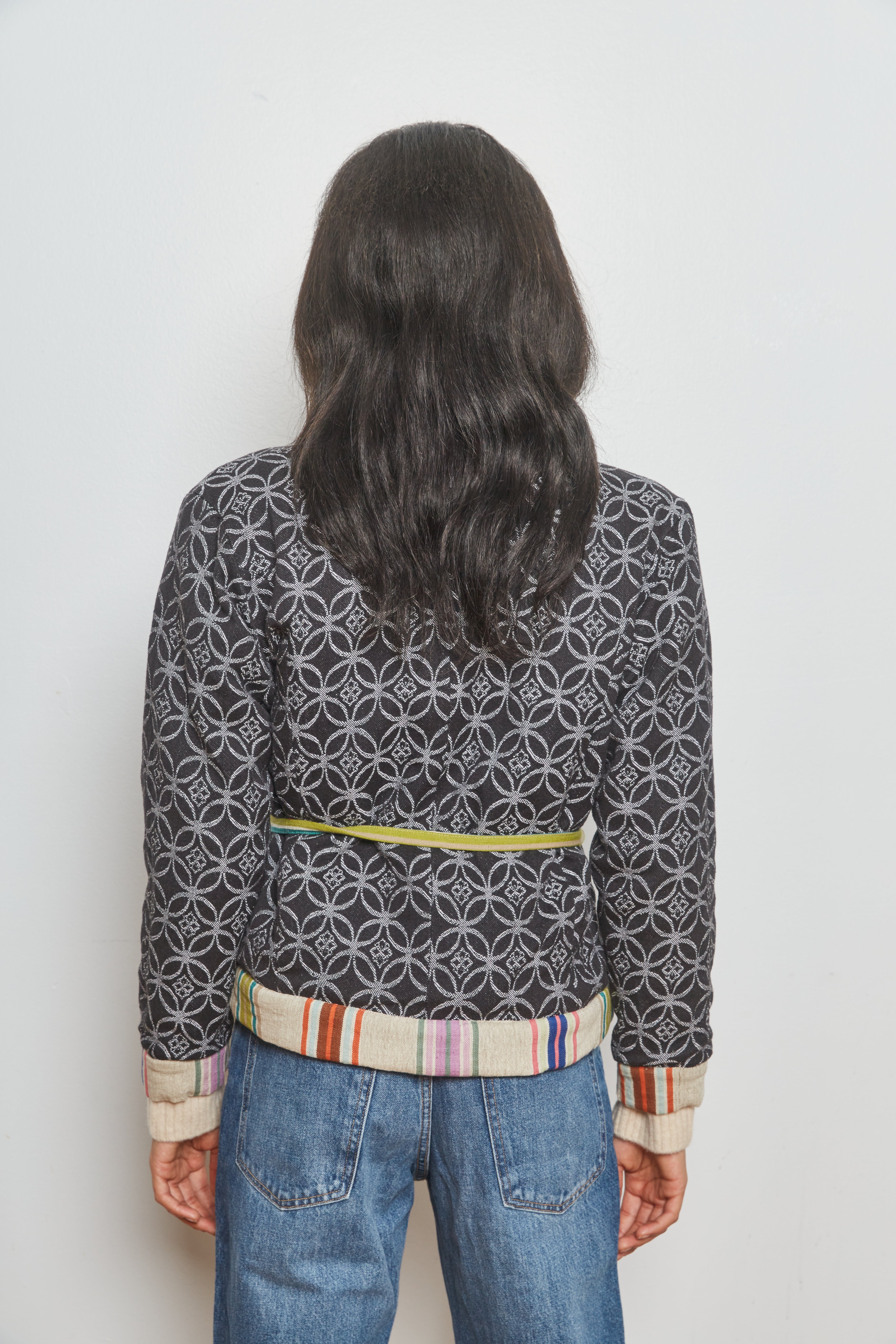 MIRAGE JACKET | MYSTIC IKAT X NOIR BLOSSOM