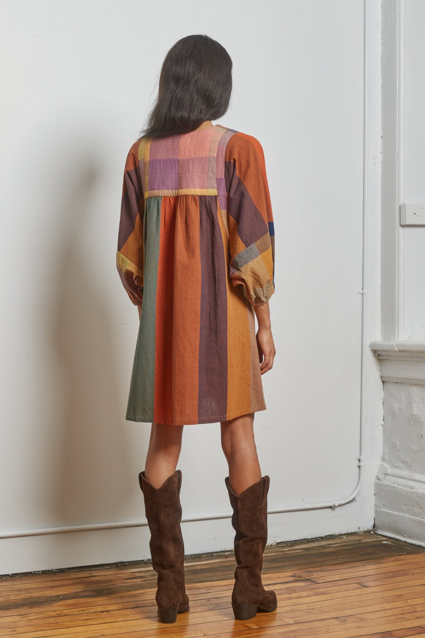 RORY DRESS | CONFETTI CHEX X STRIPES