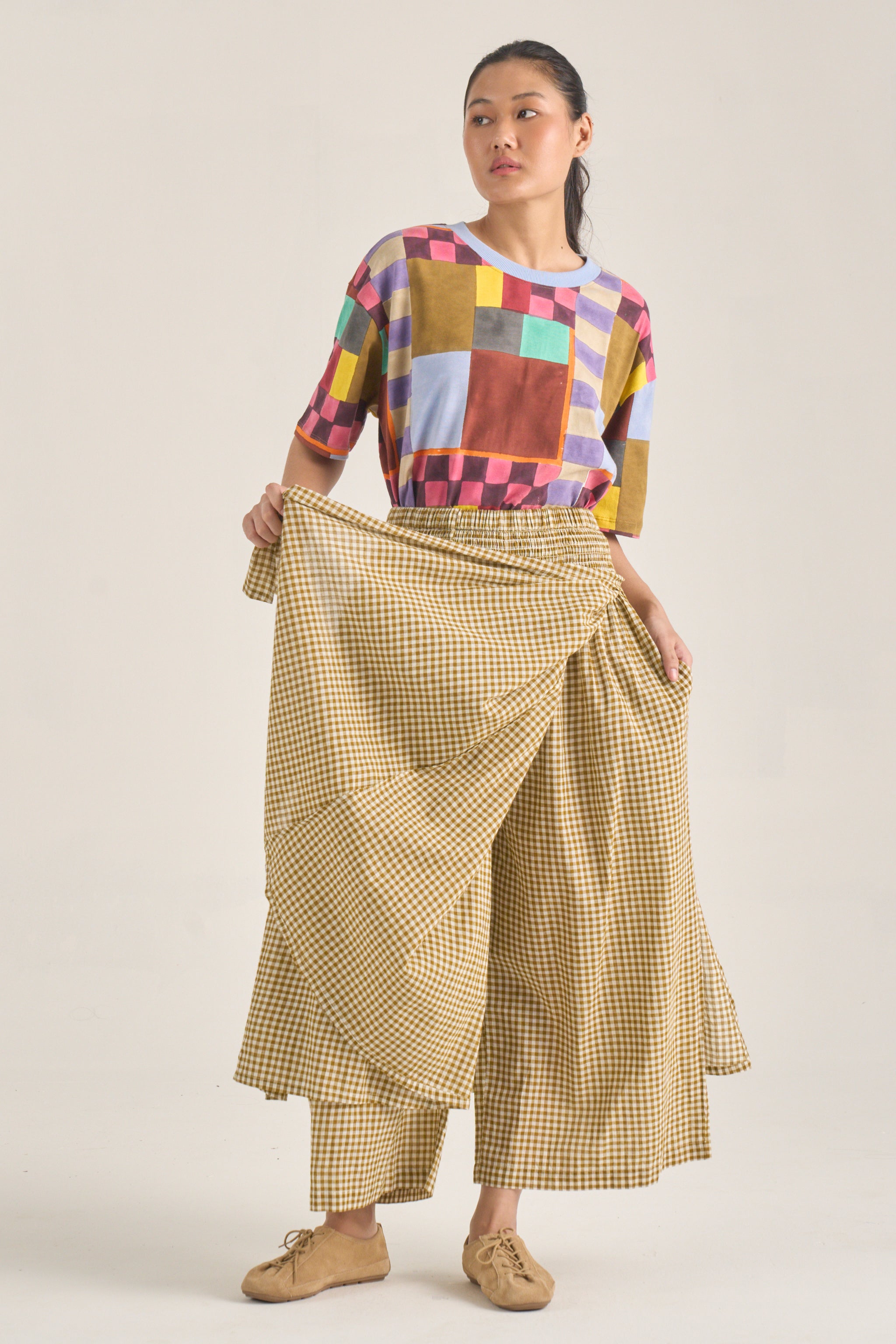 RUE PANTS | TOFFEE CHEX