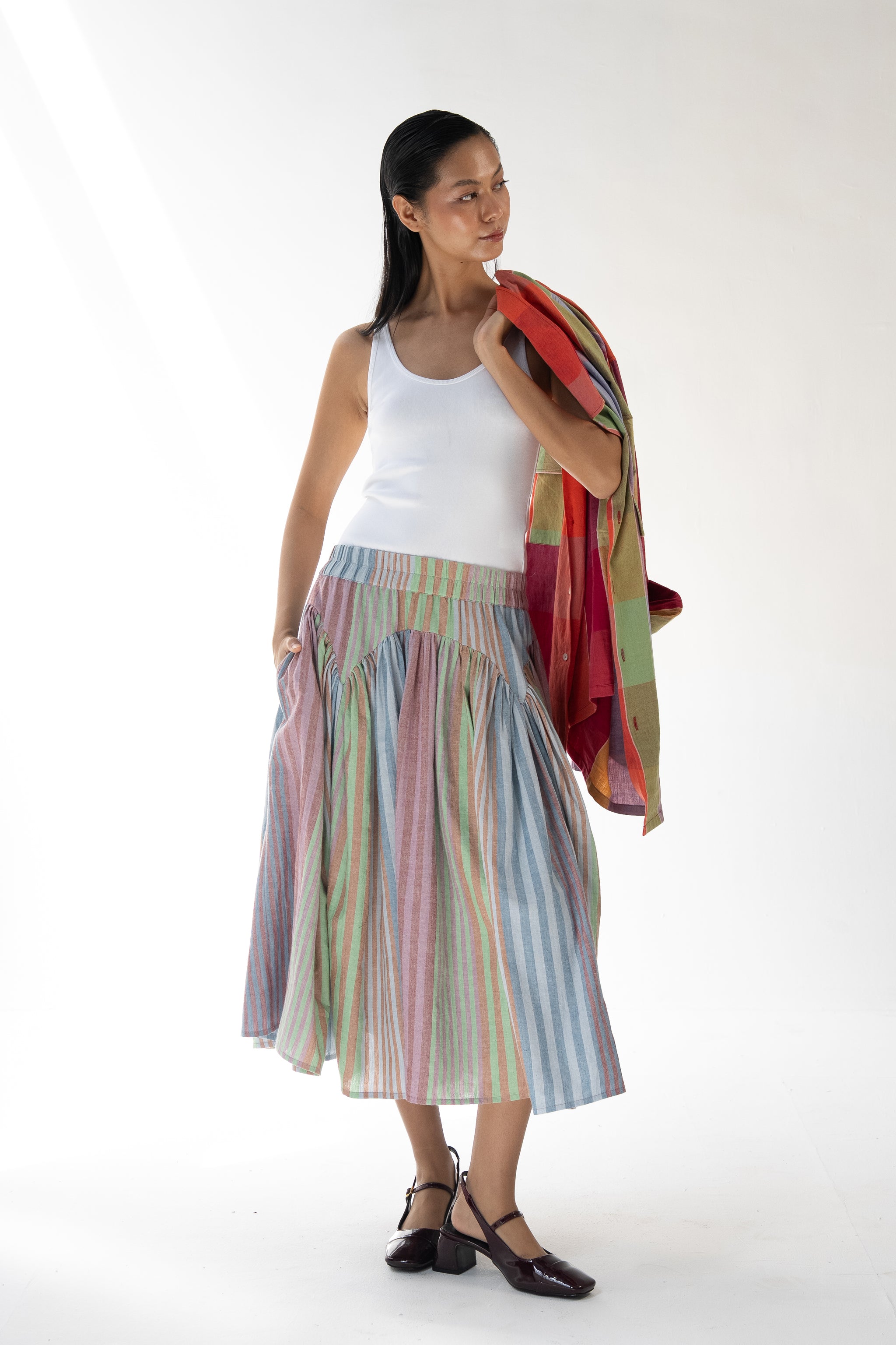 BELLA SKIRT | POSTCARD STRIPES