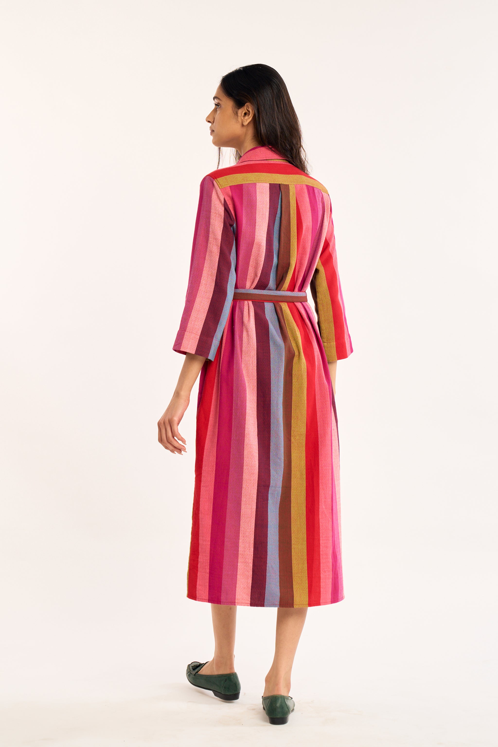 STELLA WRAP DRESS | MARGO	STRIPES