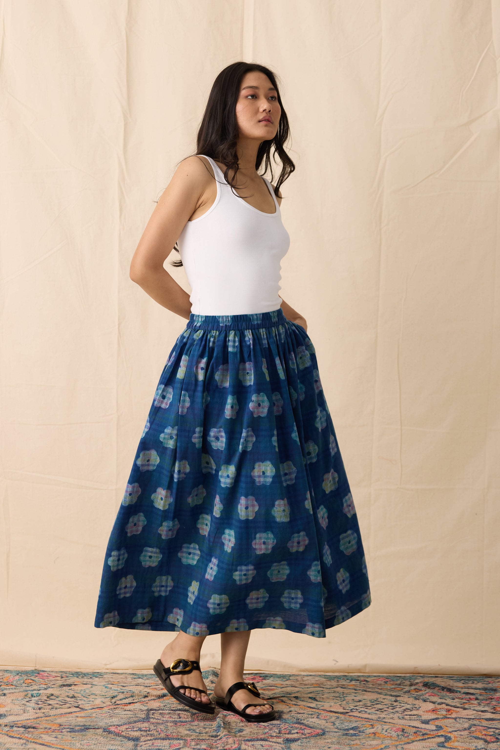 PICNIC SKIRT | INDIGO BLOOM
