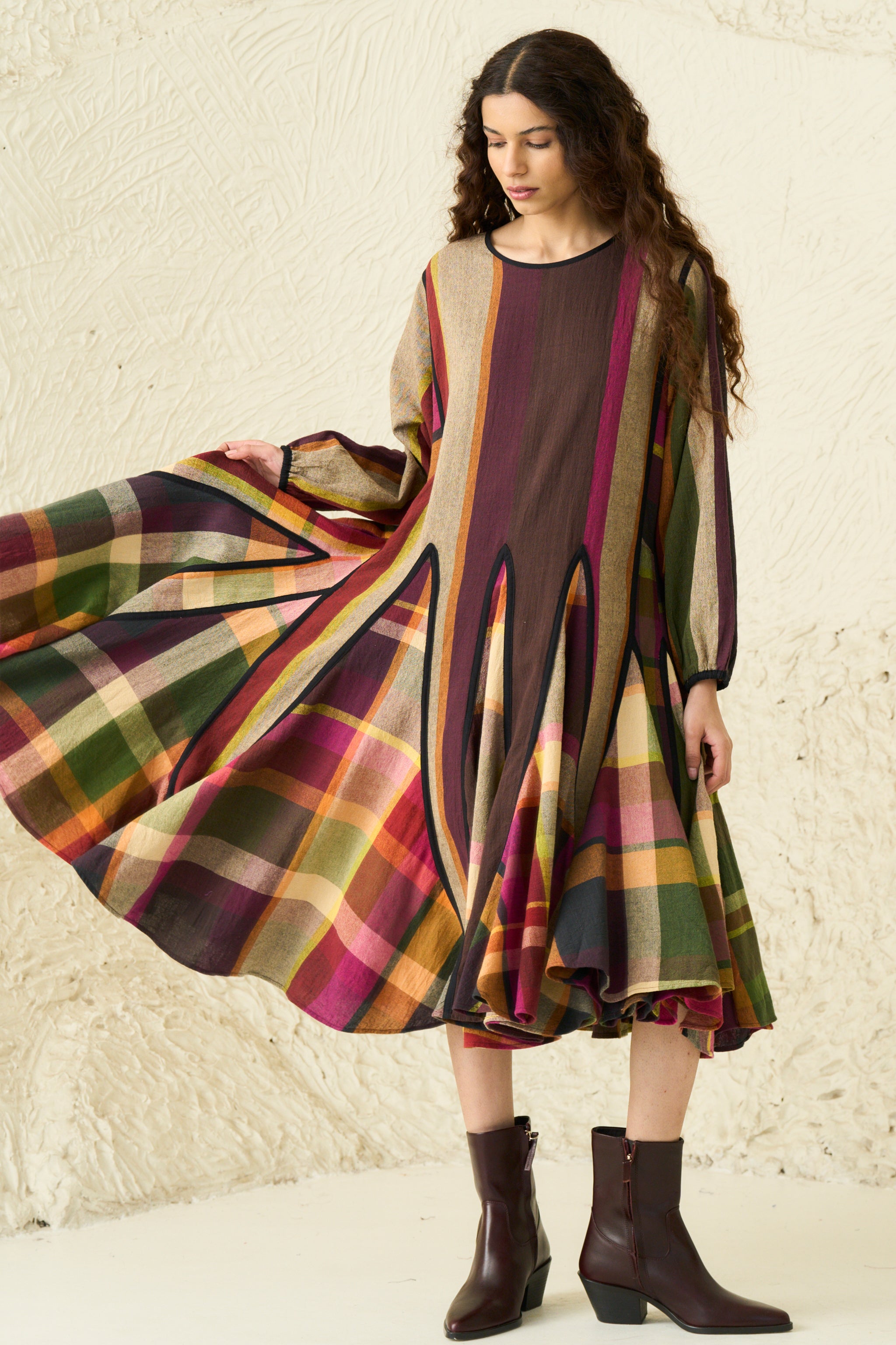 ALEXA DRESS | SUNDAE STRIPES & CHEX