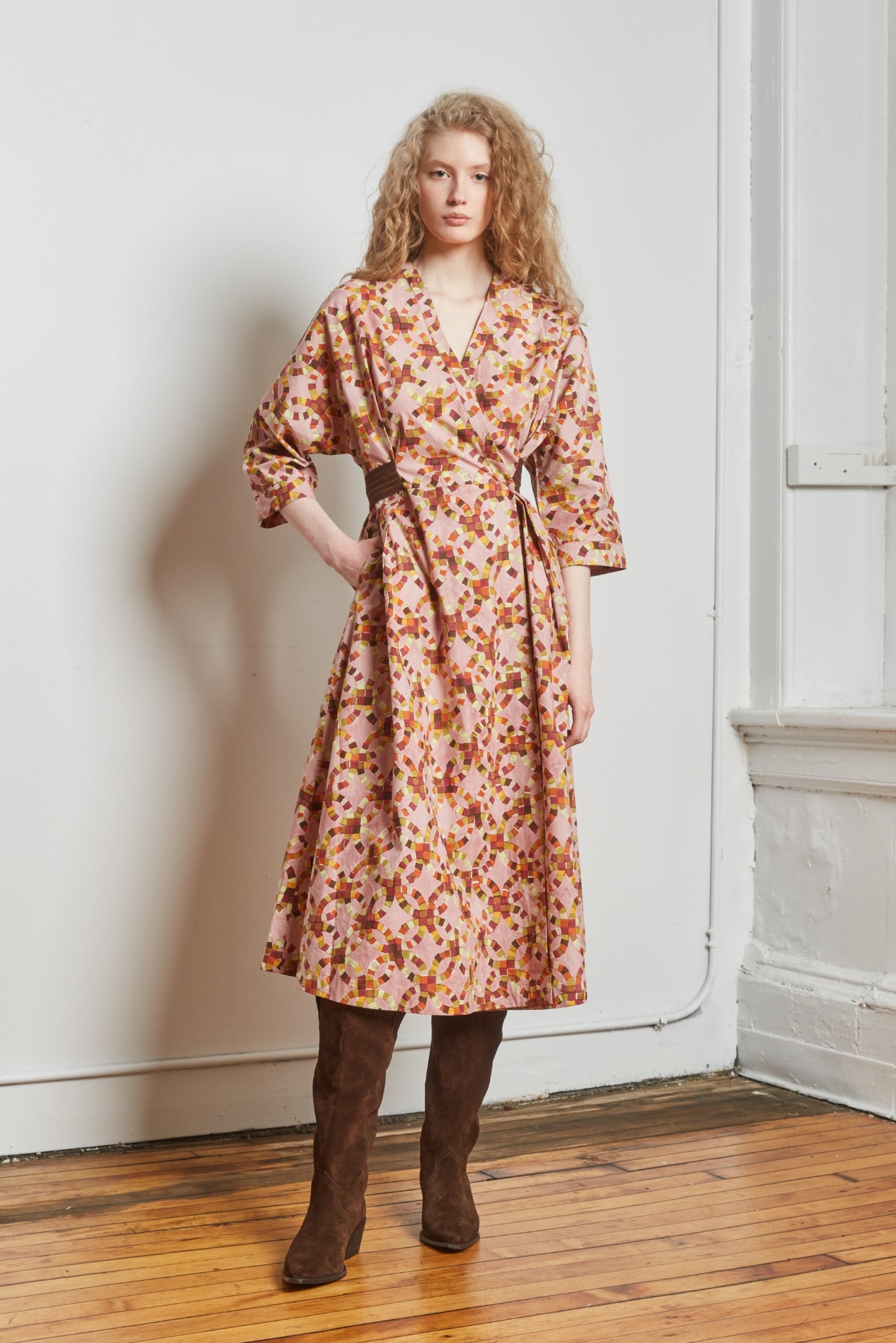 NOVA WRAP DRESS | HALO PRINT