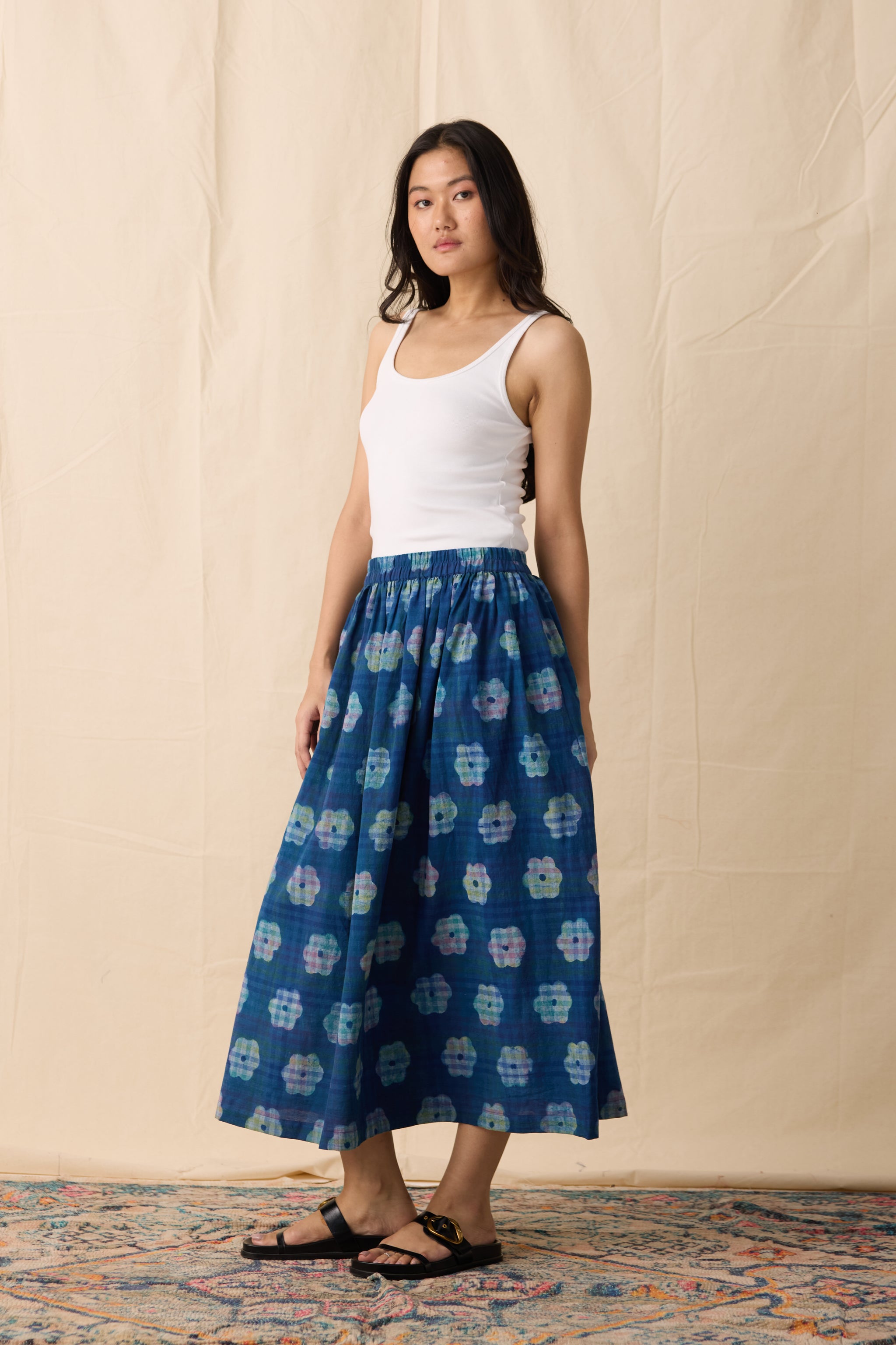 PICNIC SKIRT | INDIGO BLOOM