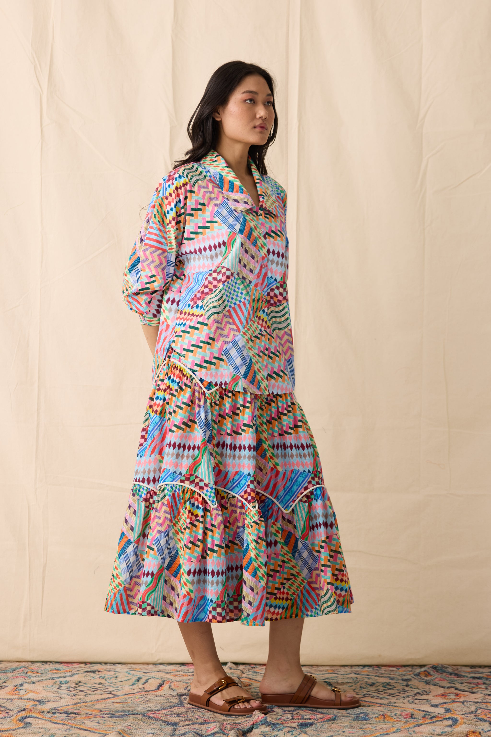 ISLA SHIRT | PATCHWORK PRINT
