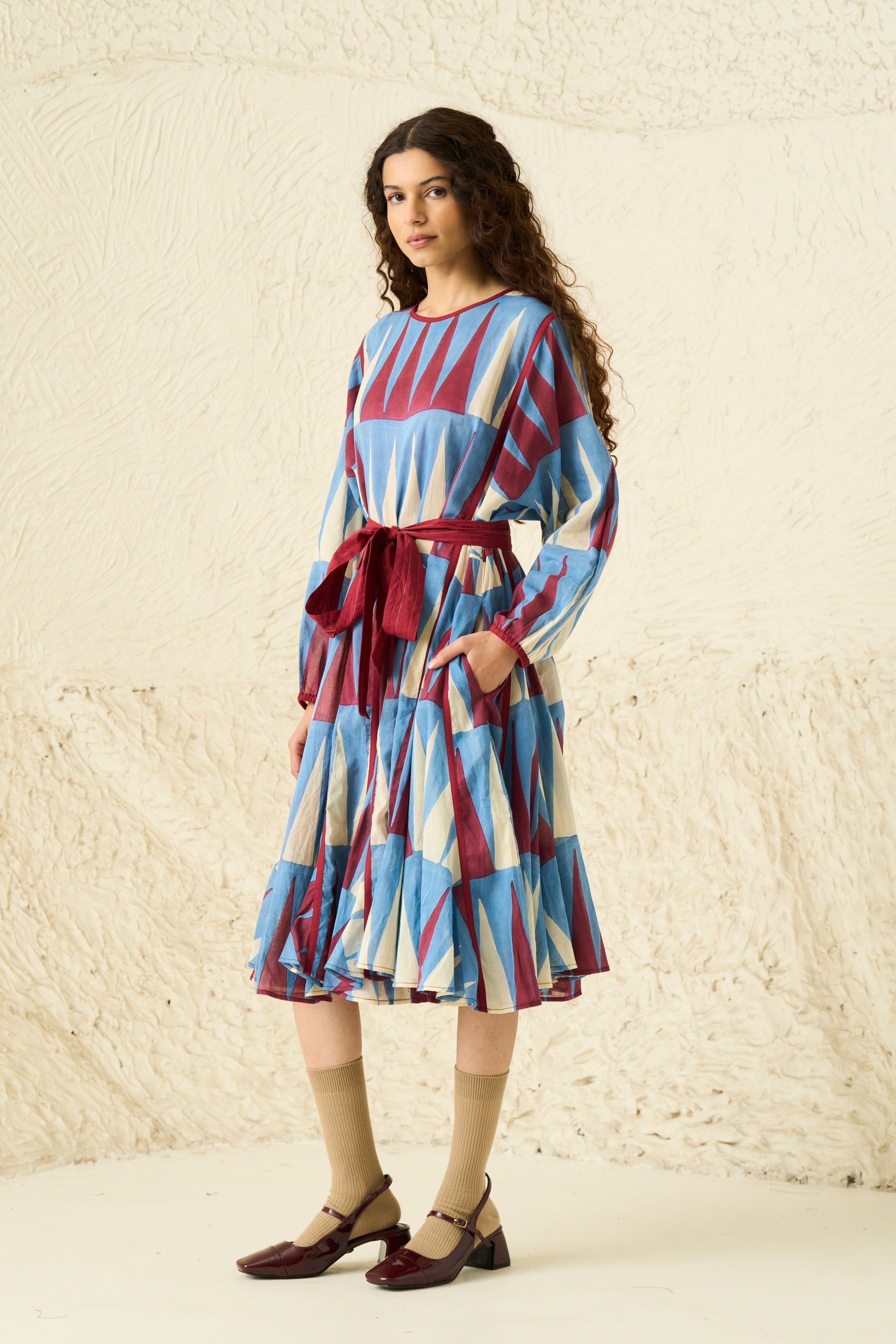 ALEXA DRESS | MULTI	POINT SLATE