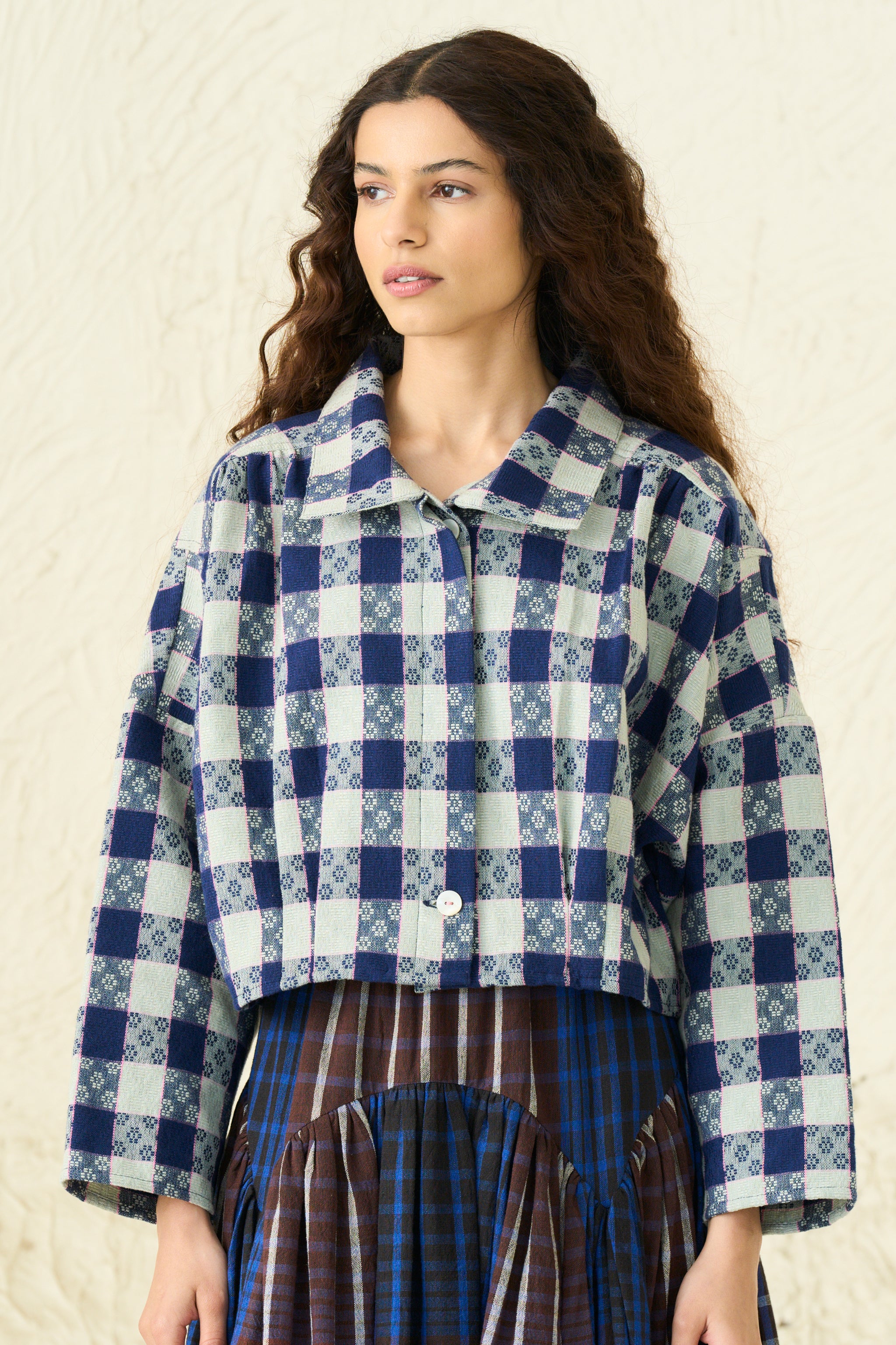 MAIDEN JACKET TOP | KILN GRID
