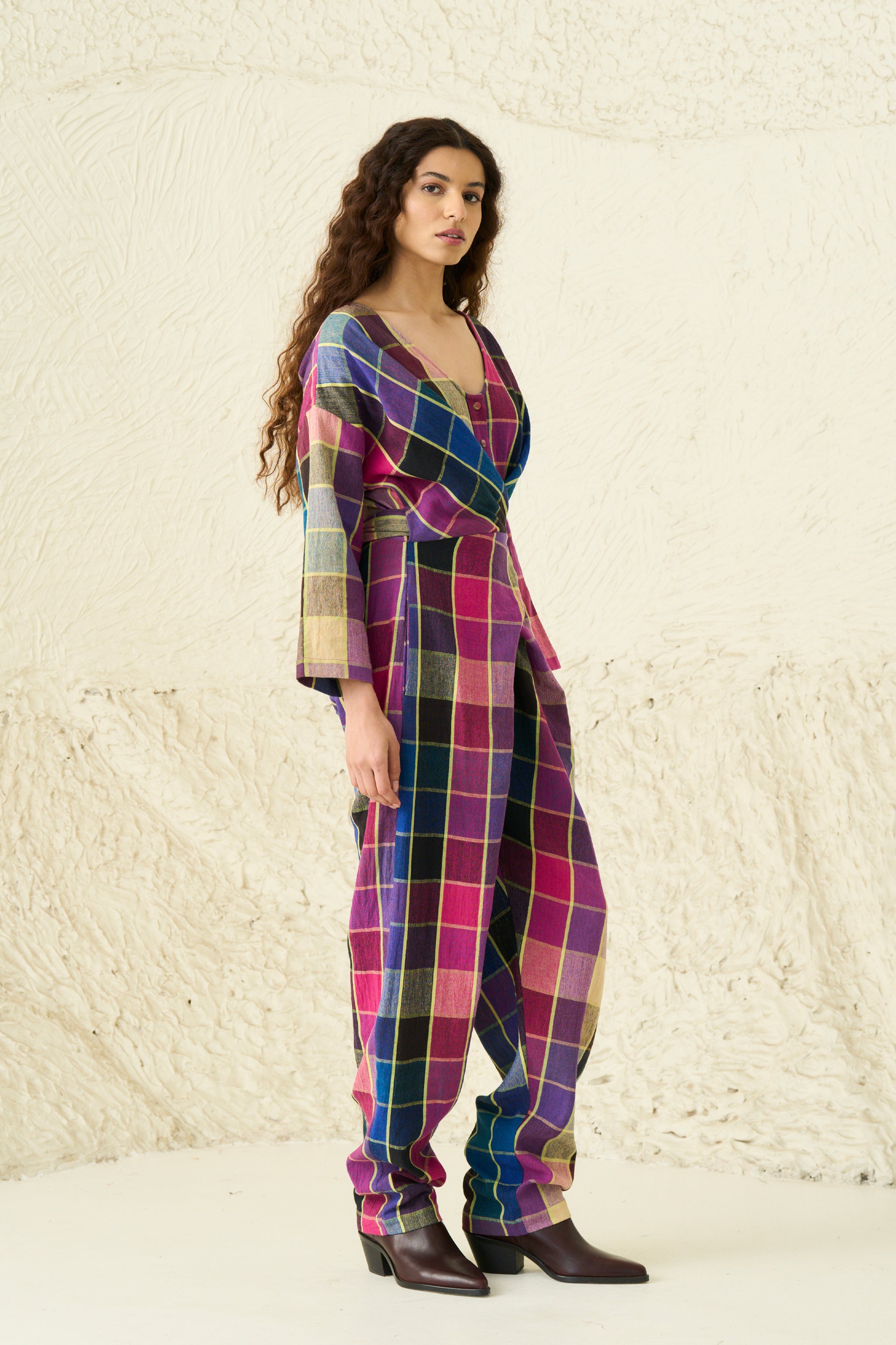 VENUS WRAP JUMPER | ORB CHEX