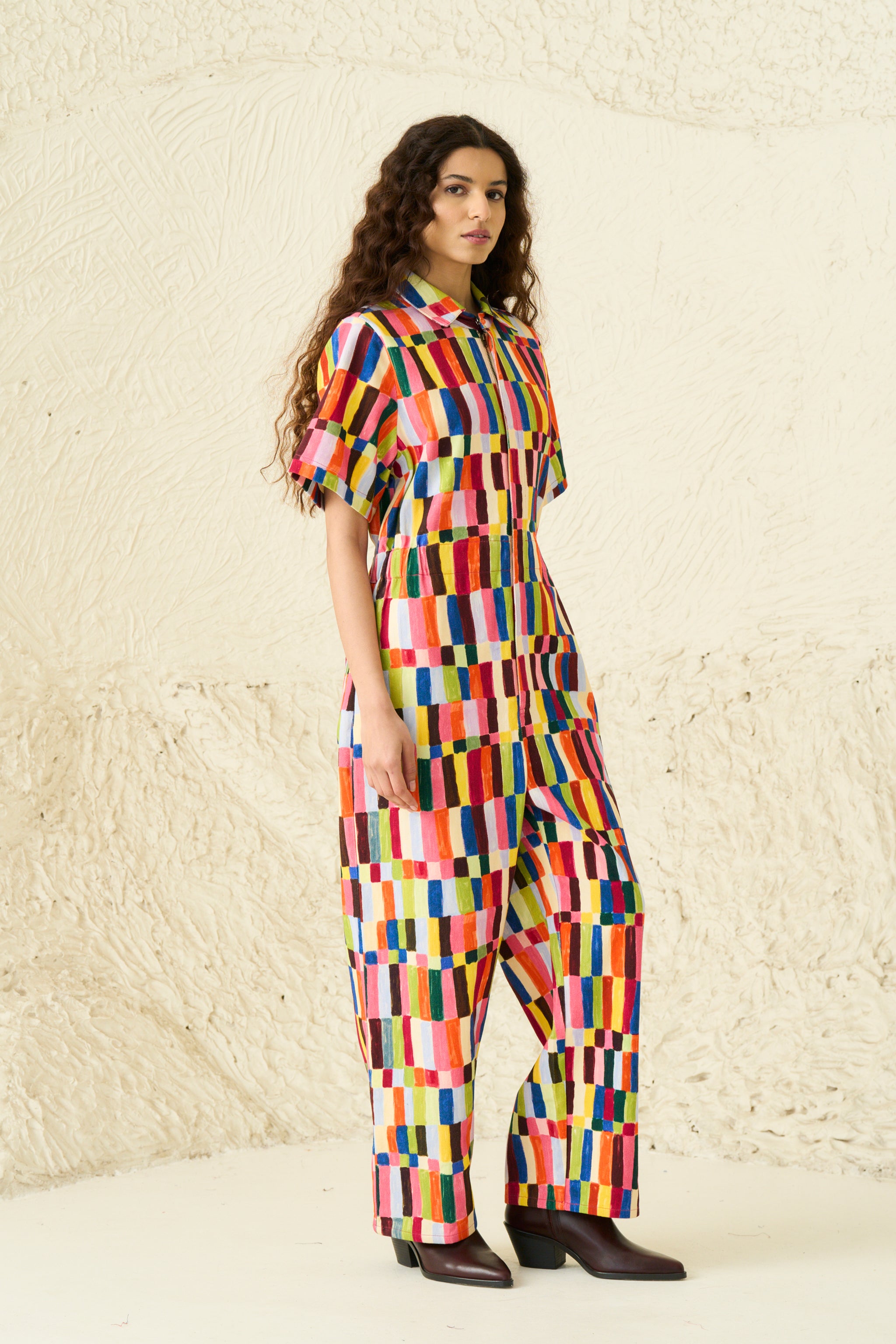 SKATER JUMPSUIT | PARASOL PRINT