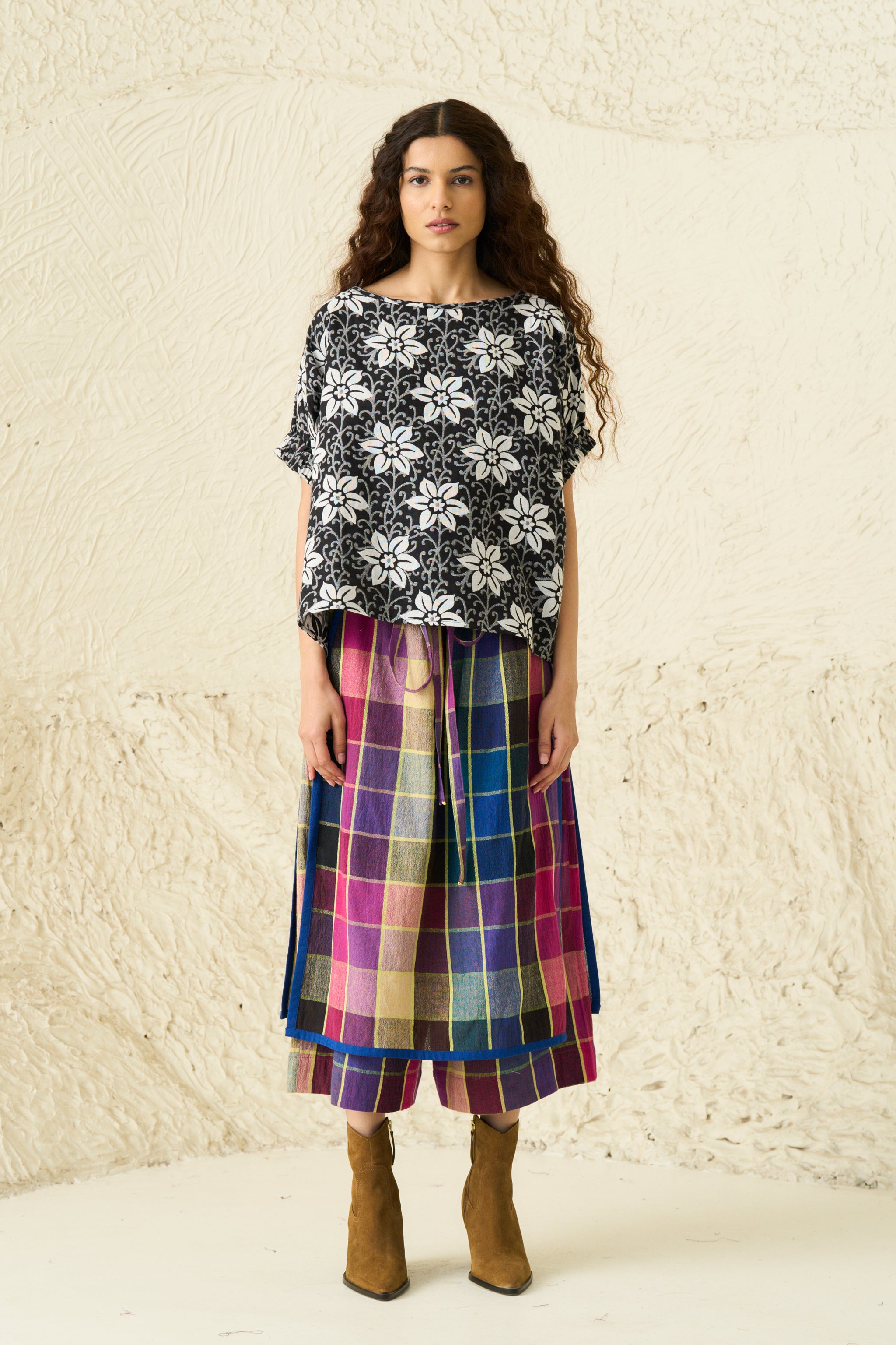 KAYA TOP | NIGHT JASMINE JACQUARD