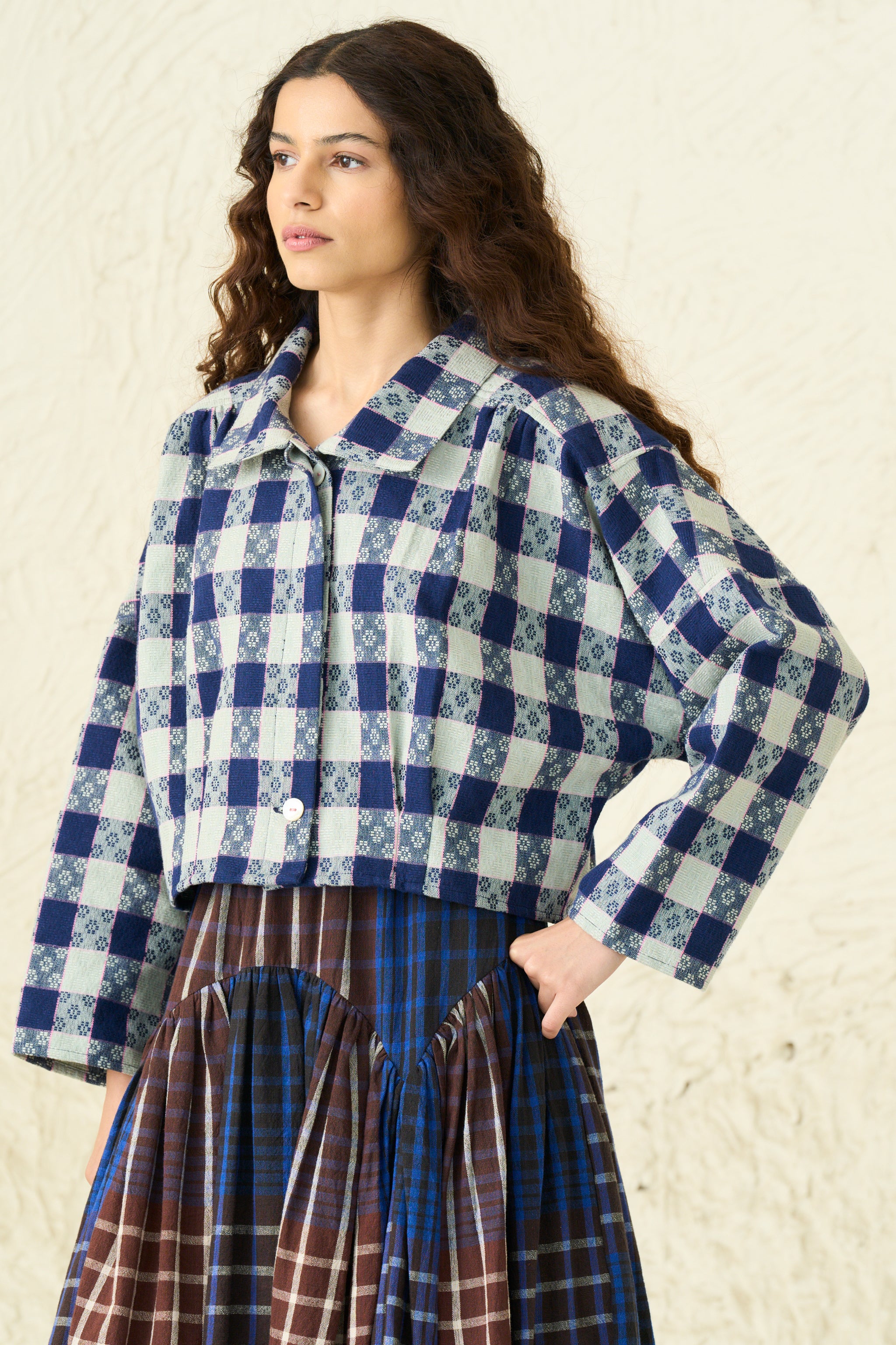MAIDEN JACKET TOP | KILN GRID