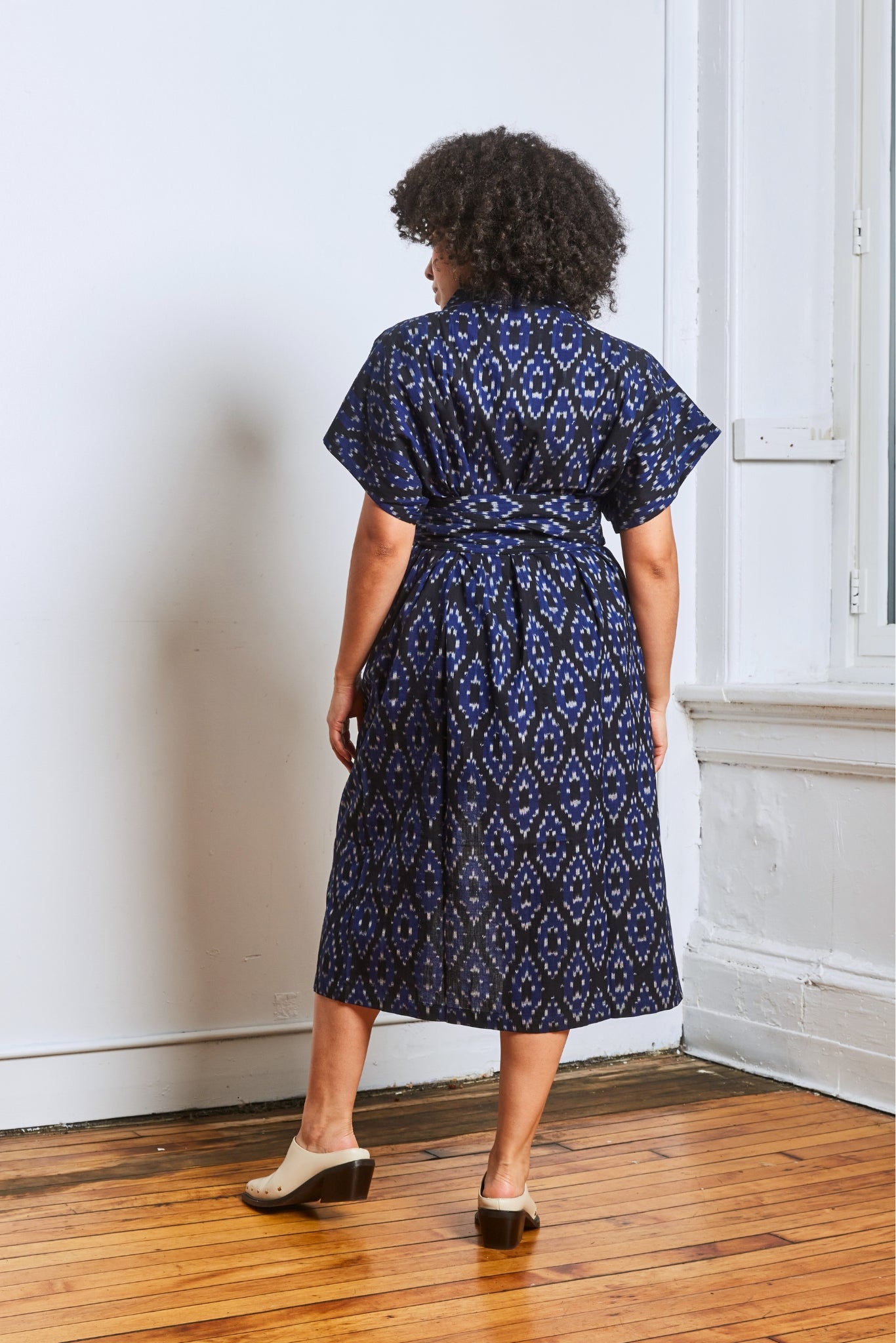 NAYA KAFTAN DRESS | SAPPHIRE IKAT