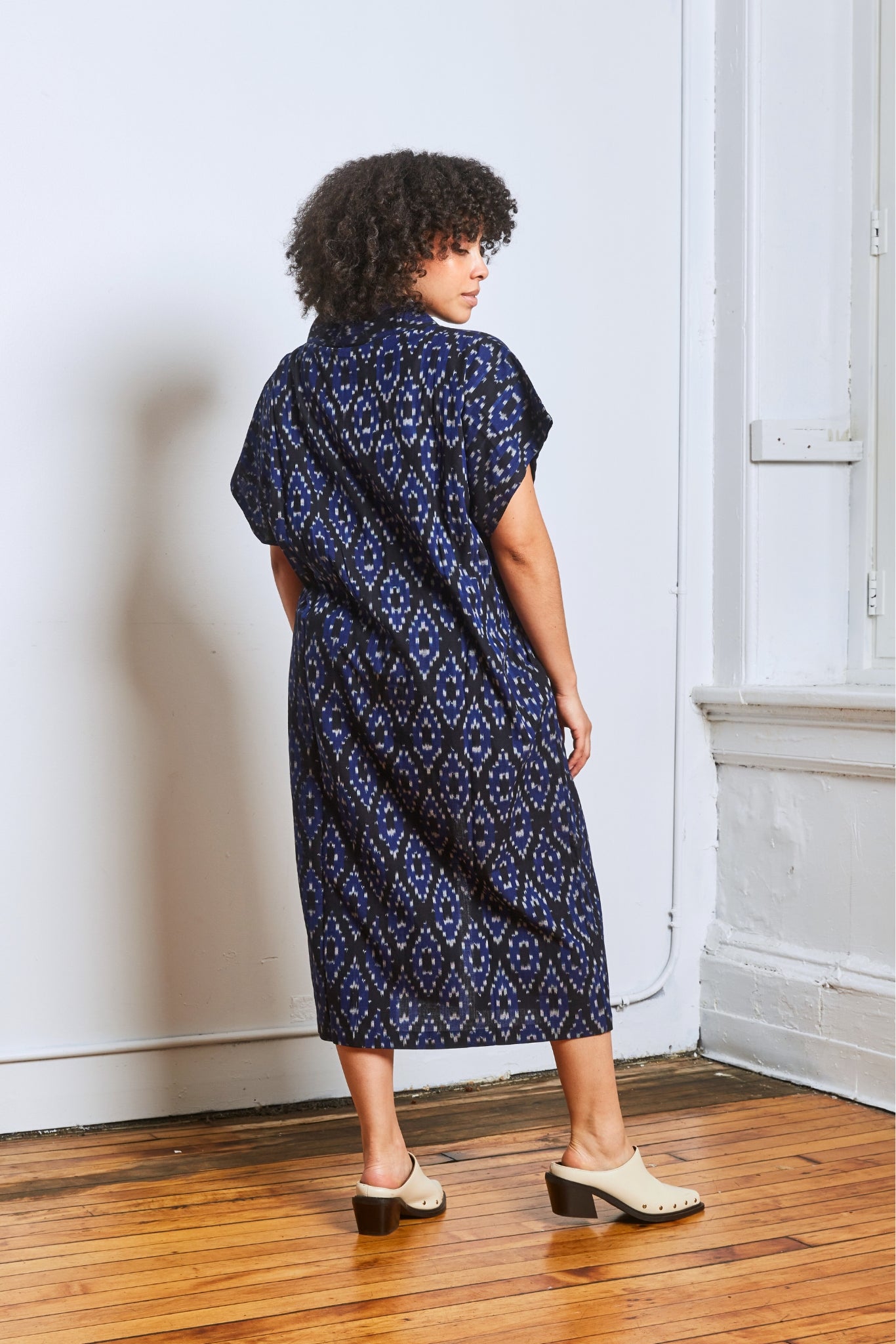 NAYA KAFTAN DRESS | SAPPHIRE IKAT