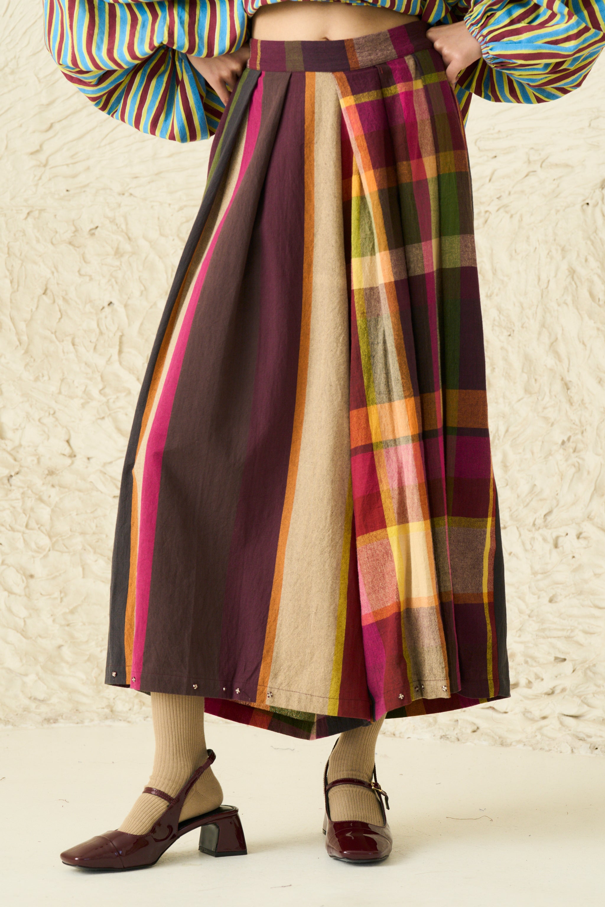SEPIA PANT | SUNDAE	STRIPES & CHEX