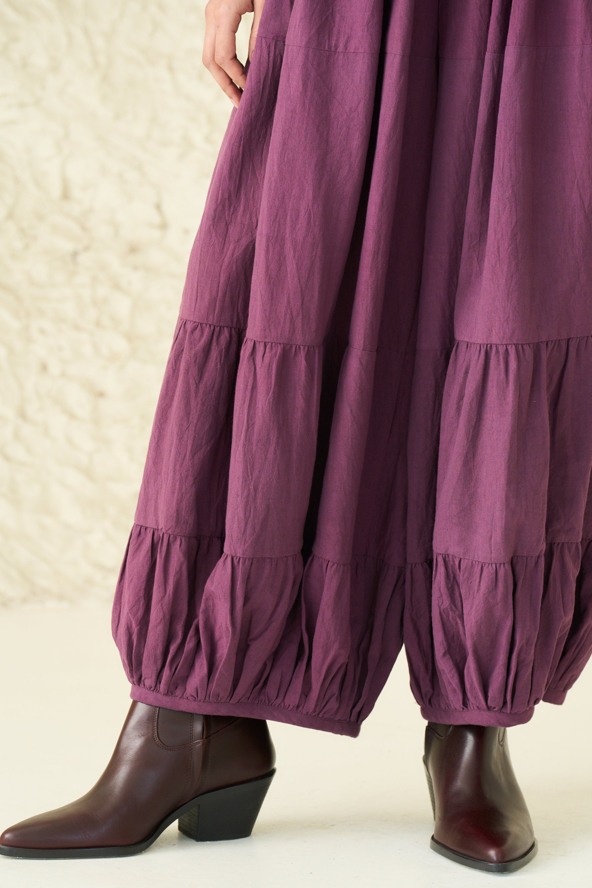 SORA PANT | SOLID MERLOT