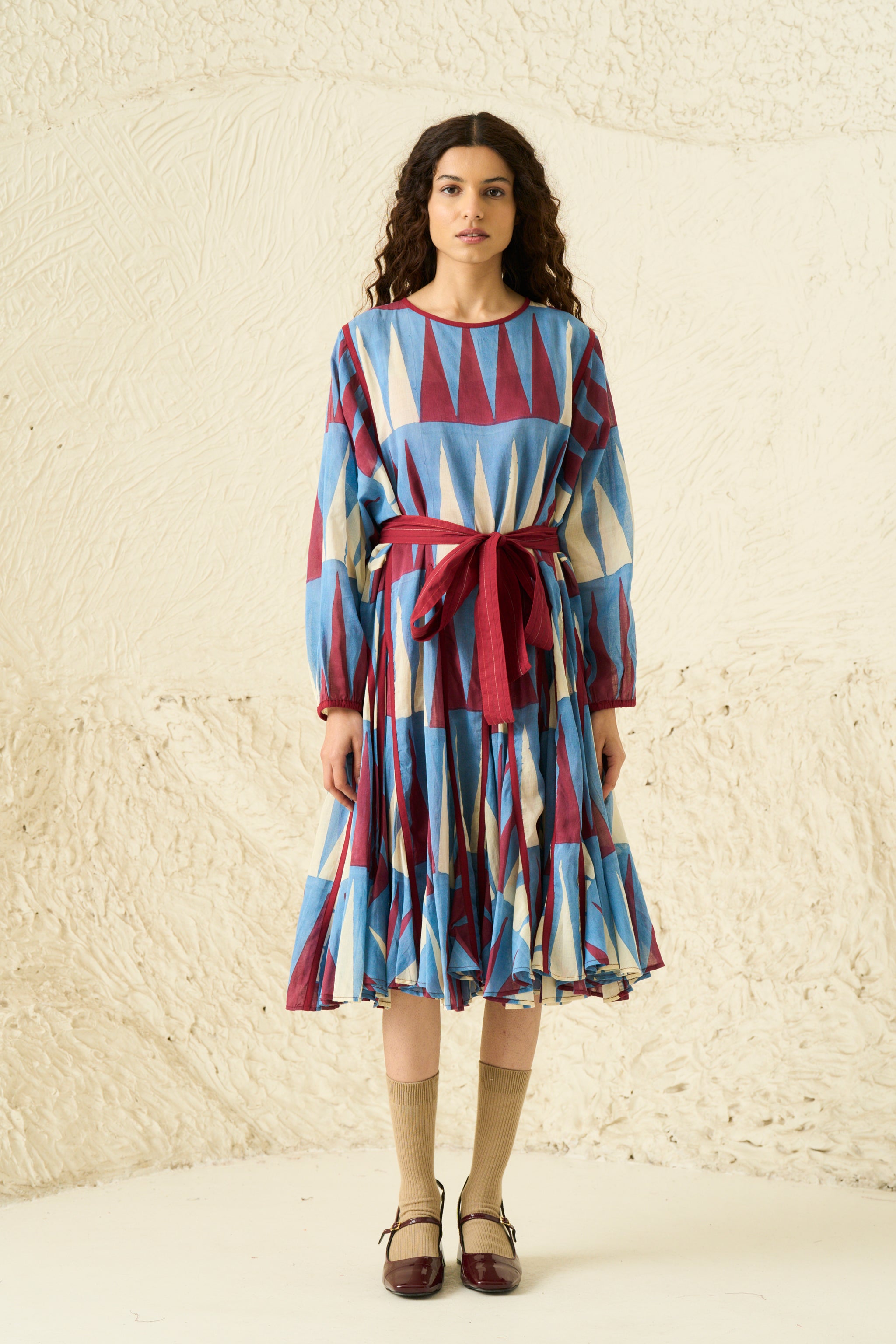 ALEXA DRESS | MULTI	POINT SLATE