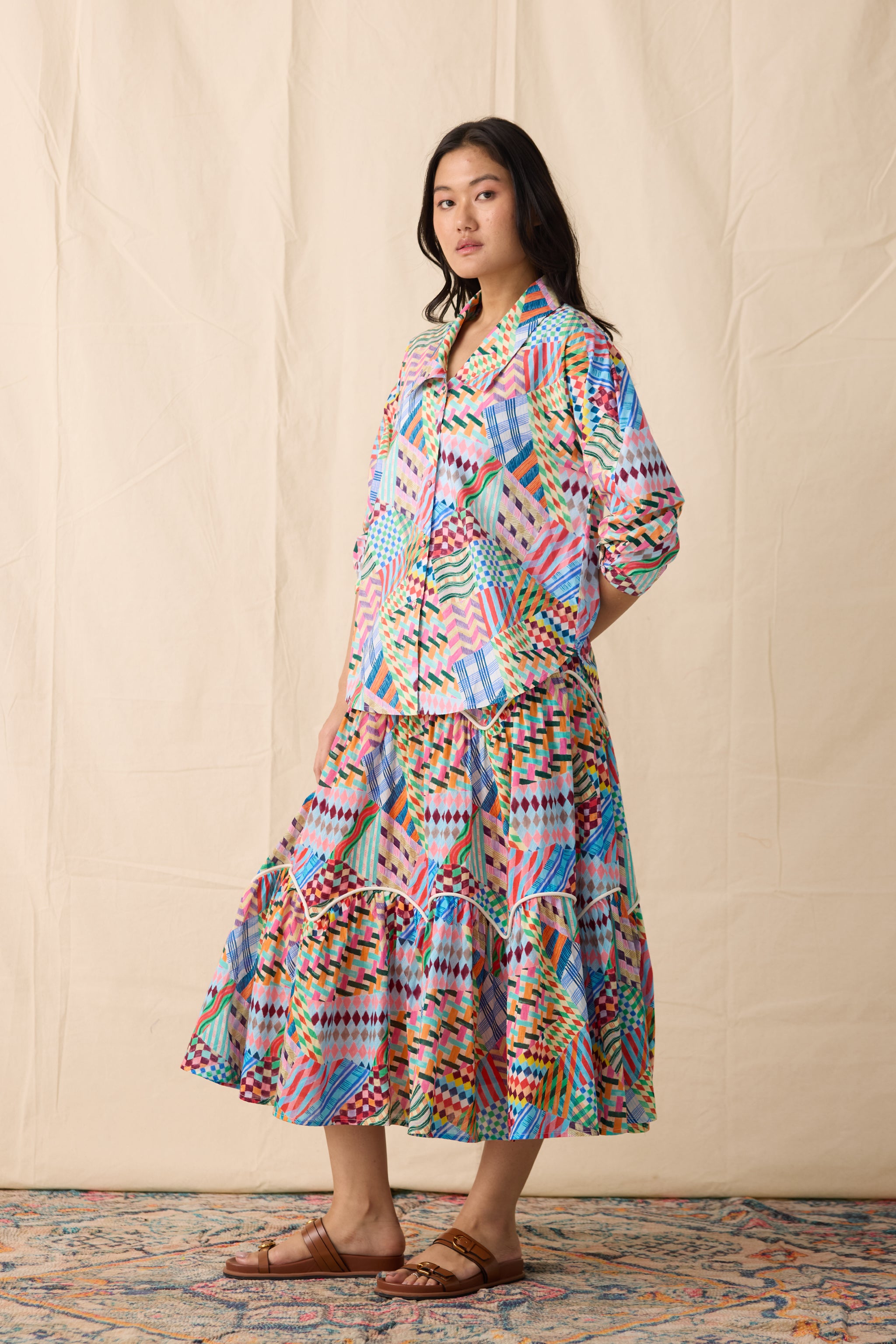 ISLA SHIRT | PATCHWORK PRINT